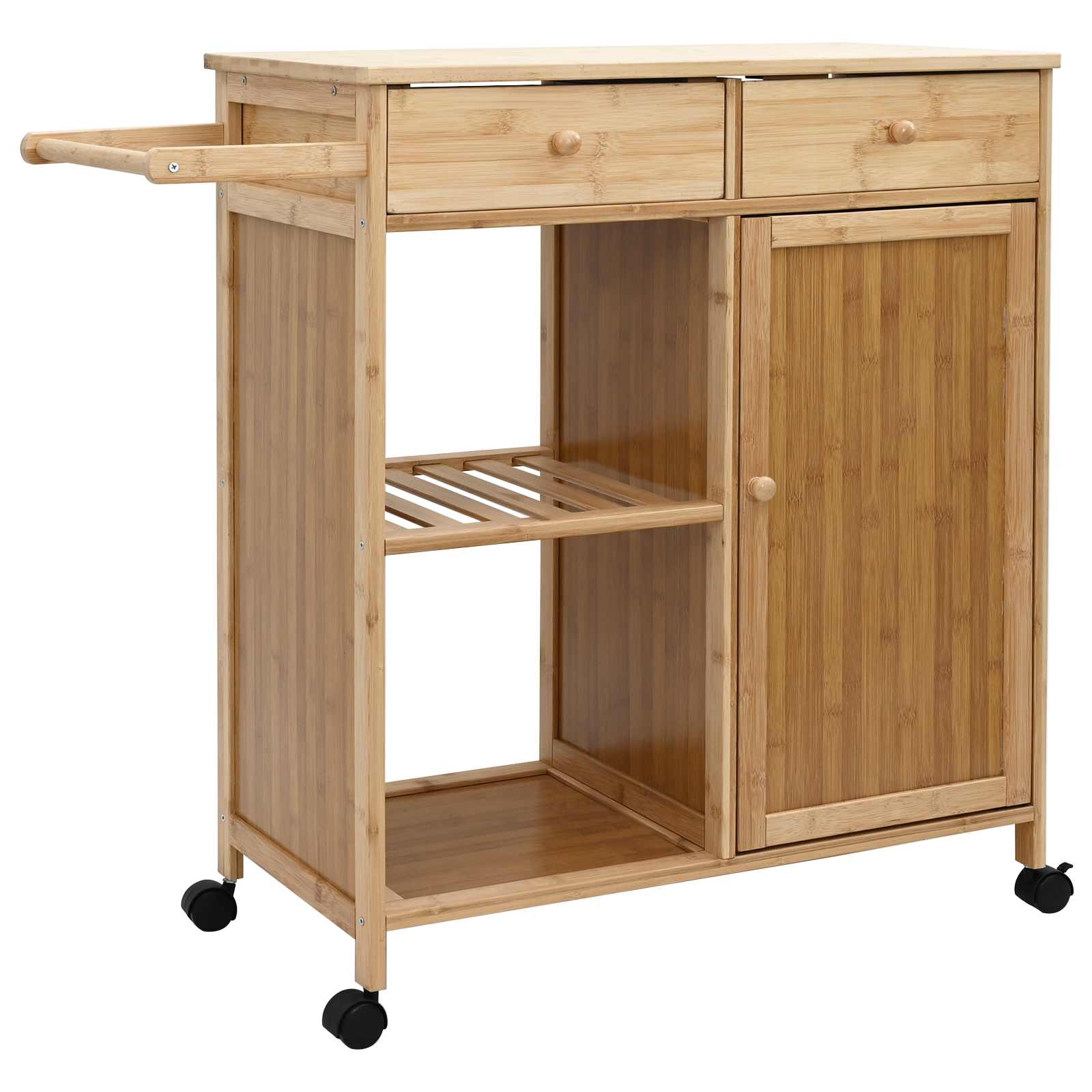 Chariot de Cuisine avec Roues Naturel 90,5 x 36 x 86,5 cm - XIOS