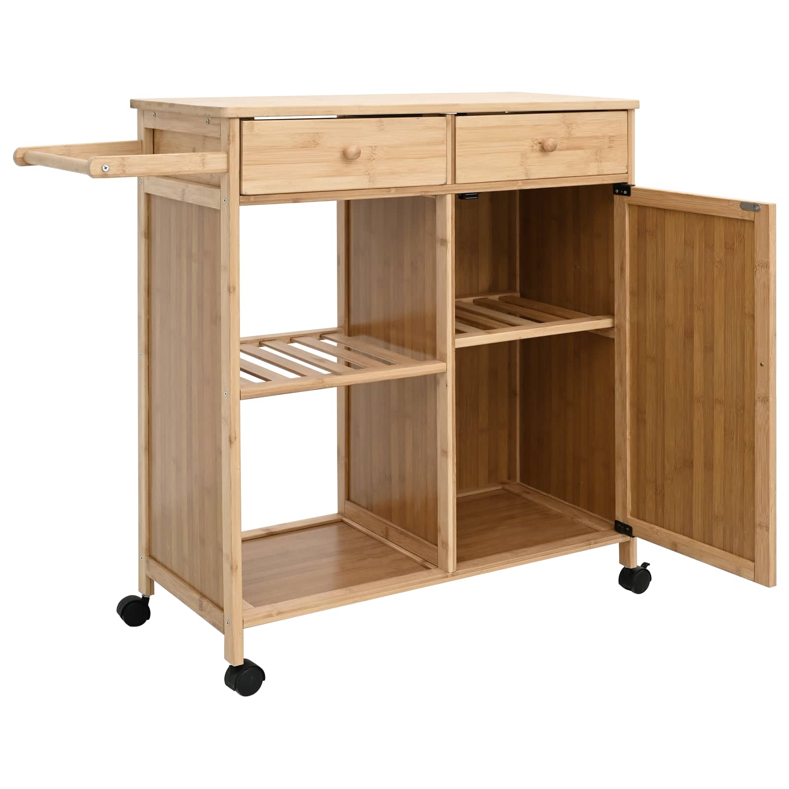 Chariot de Cuisine avec Roues Naturel 90,5 x 36 x 86,5 cm - XIOS