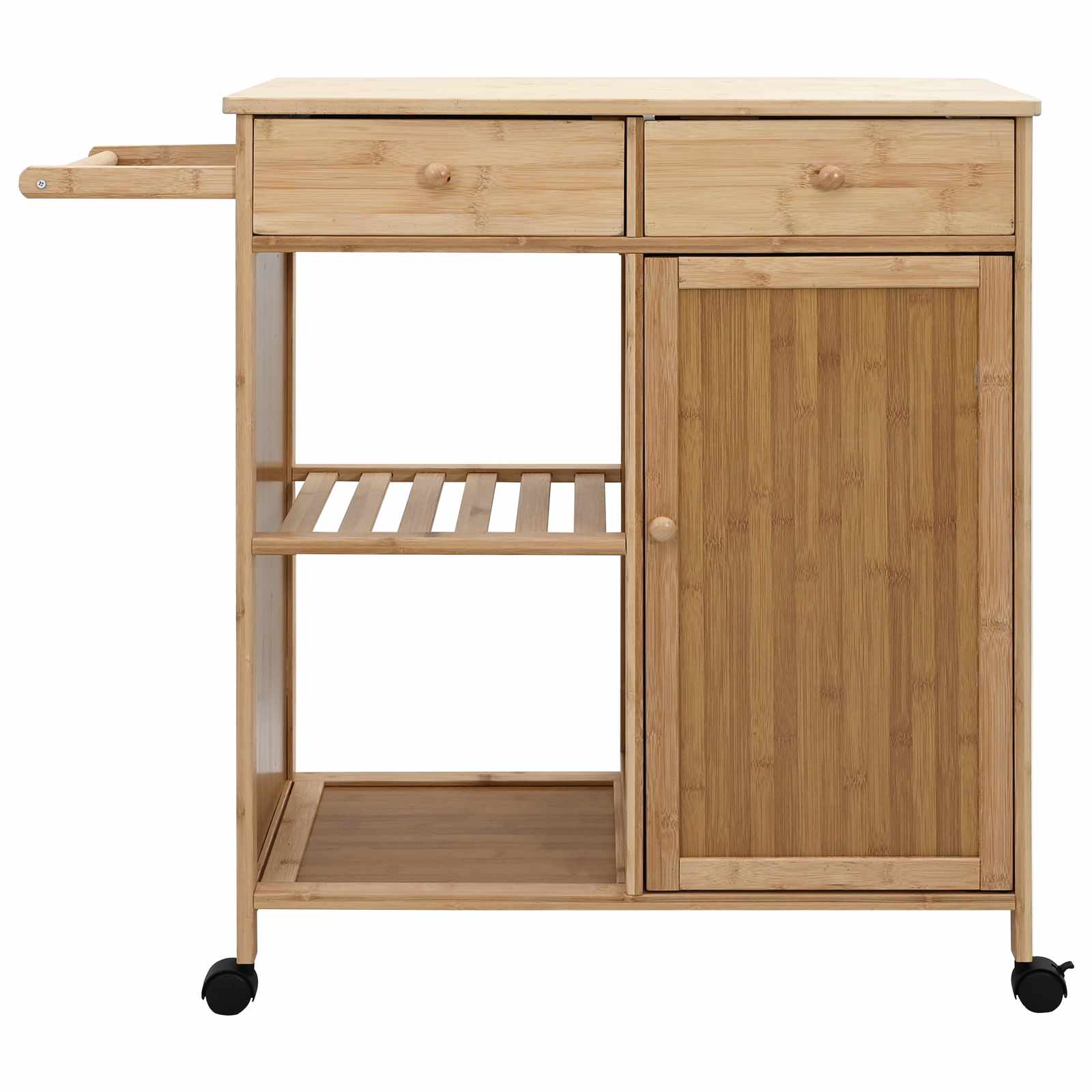 Chariot de Cuisine avec Roues Naturel 90,5 x 36 x 86,5 cm - XIOS