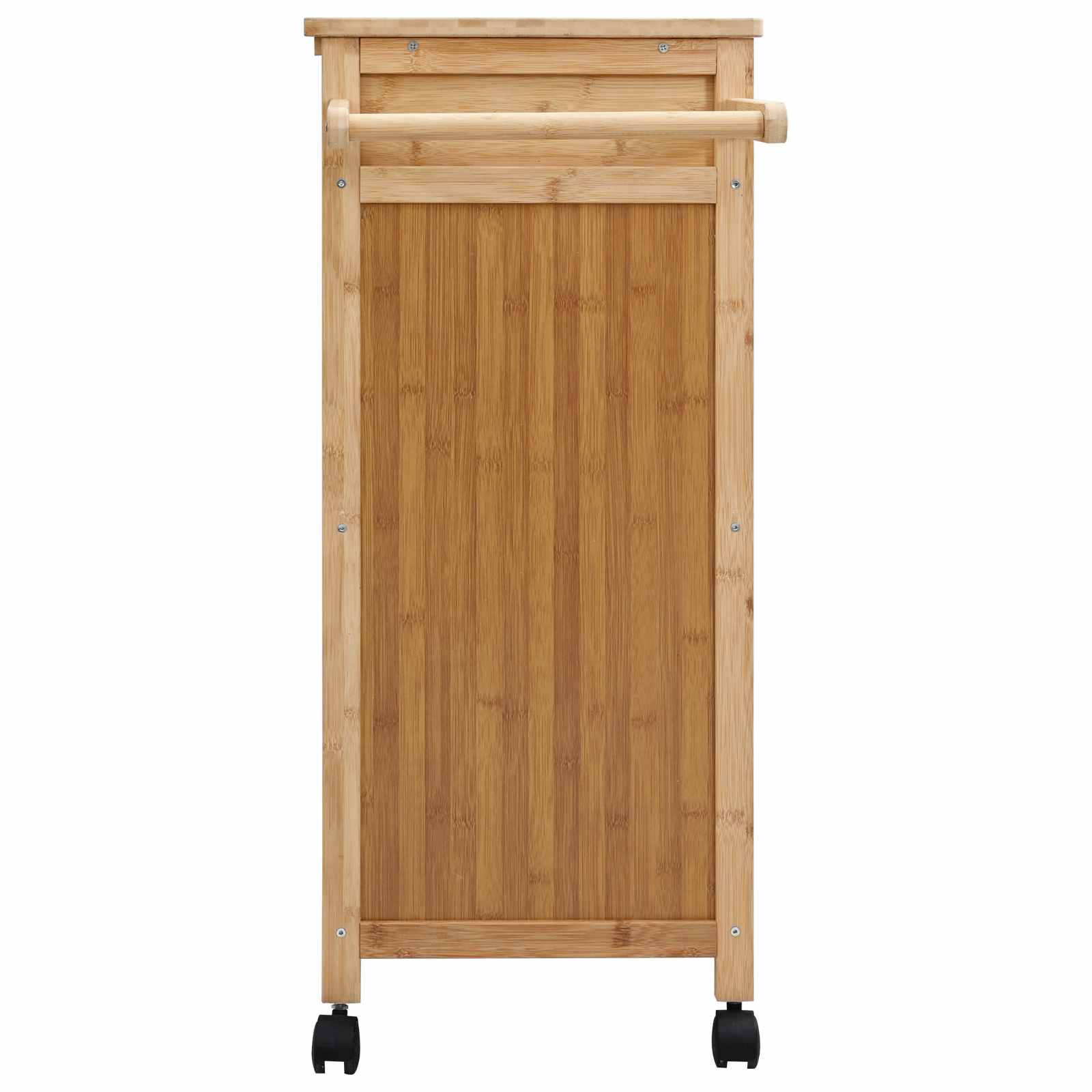 Chariot de Cuisine avec Roues Naturel 90,5 x 36 x 86,5 cm - XIOS