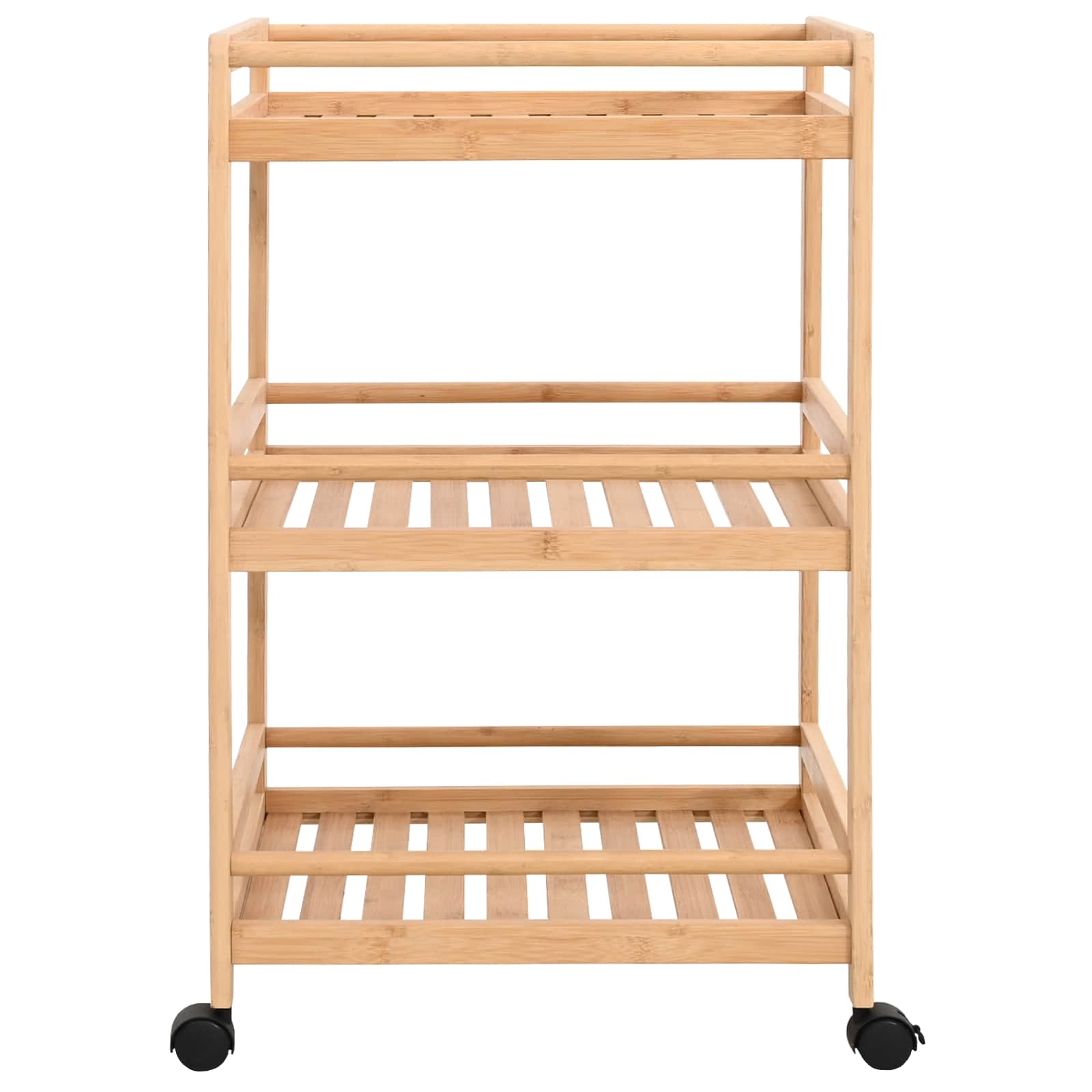 Chariot de Cuisine avec Roues Naturel 46 x 38 x 76 cm Bambou - XIOS