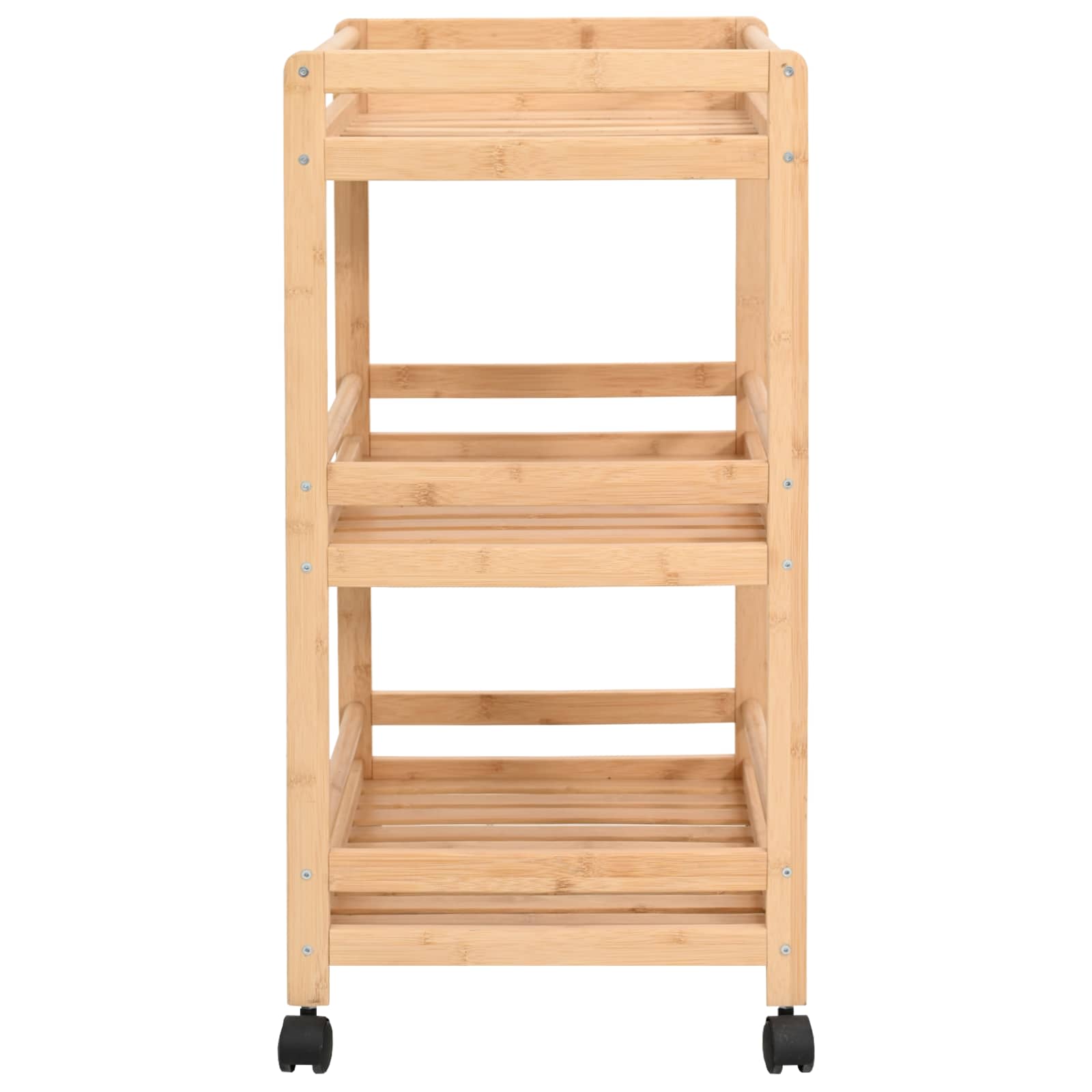 Chariot de Cuisine avec Roues Naturel 46 x 38 x 76 cm Bambou - XIOS