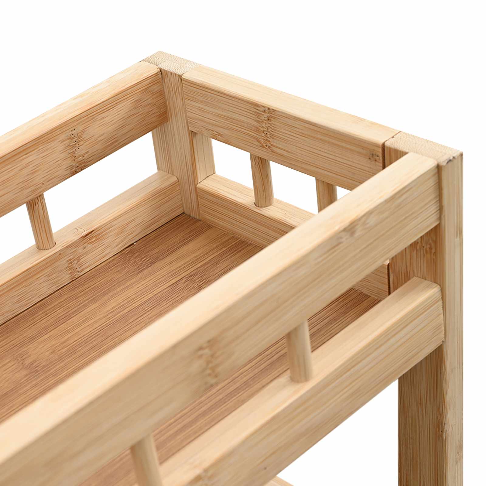 Chariot de Cuisine avec Roues Naturel 60 x 18 x 97 cm Bambou - XIOS