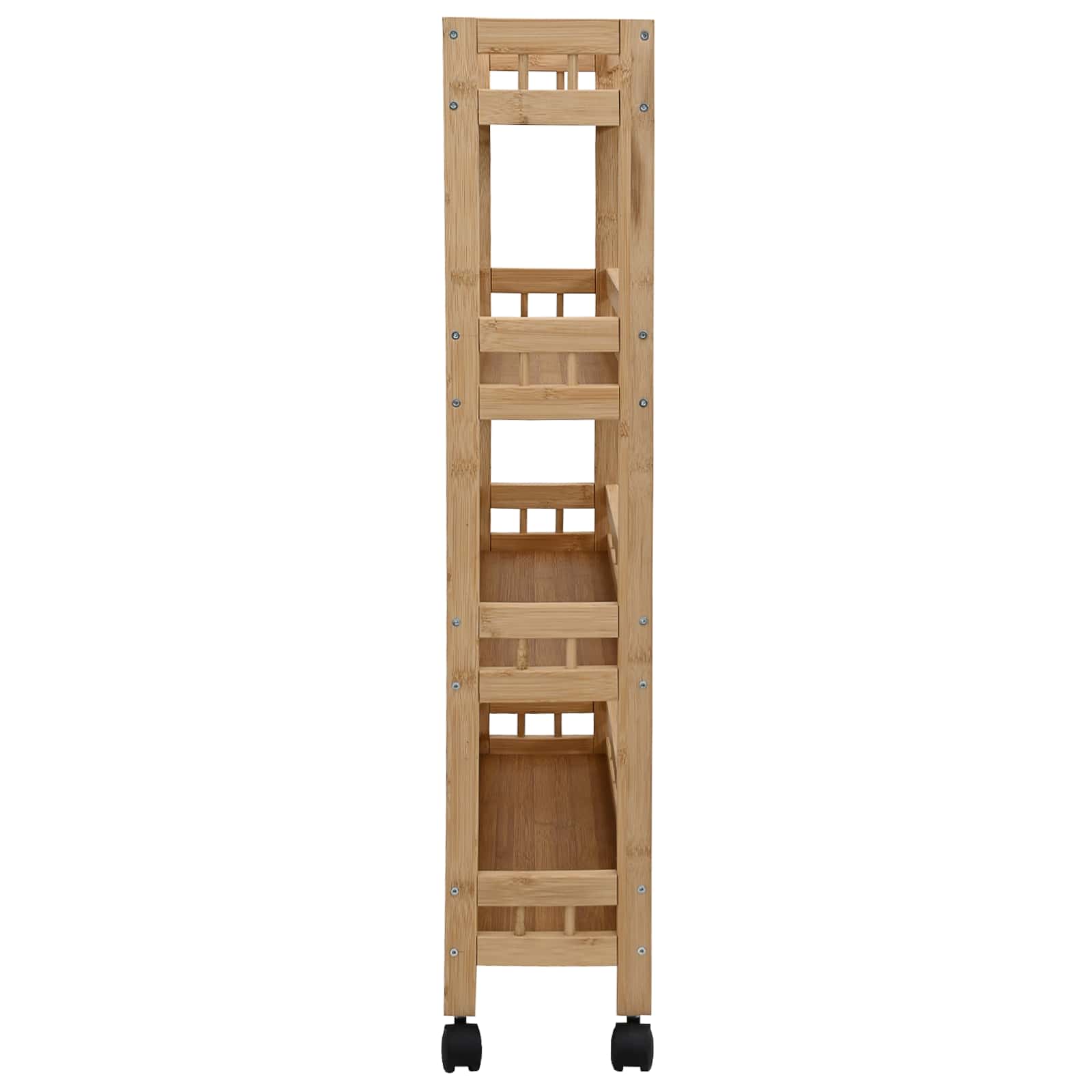 Chariot de Cuisine avec Roues Naturel 60 x 18 x 97 cm Bambou - XIOS