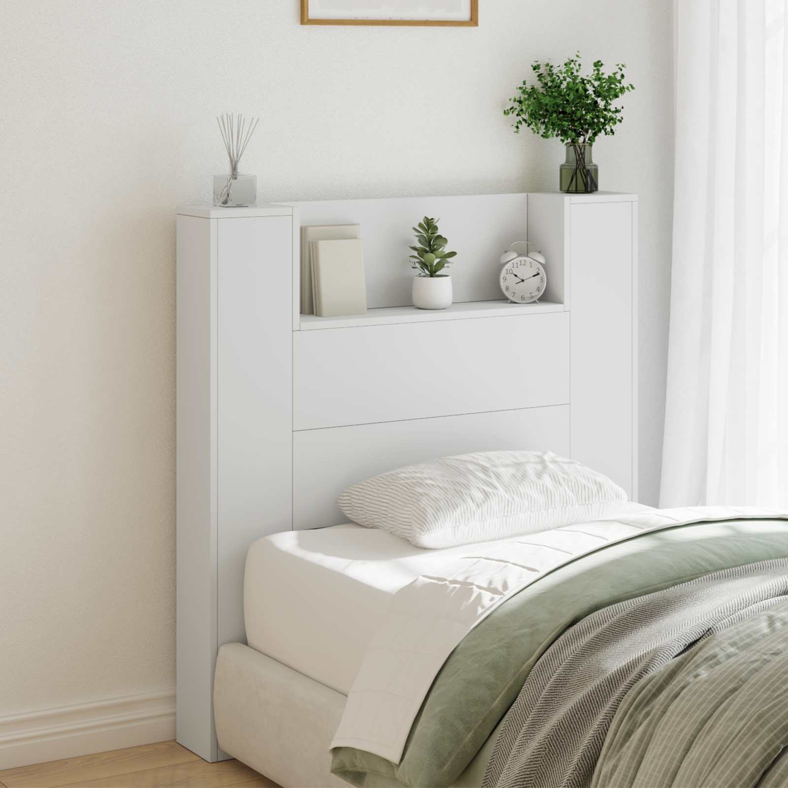 Tête de lit Blanc 100 x 16,5 x 103,5 cm Bois d'ingénierie - XIOS