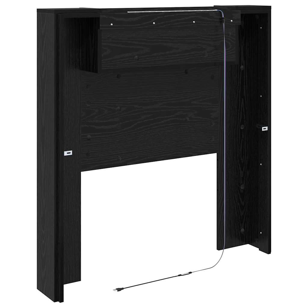 Cabinet de Tête de Lit Chêne noir 120 x 15 x 103.5 cm - XIOS