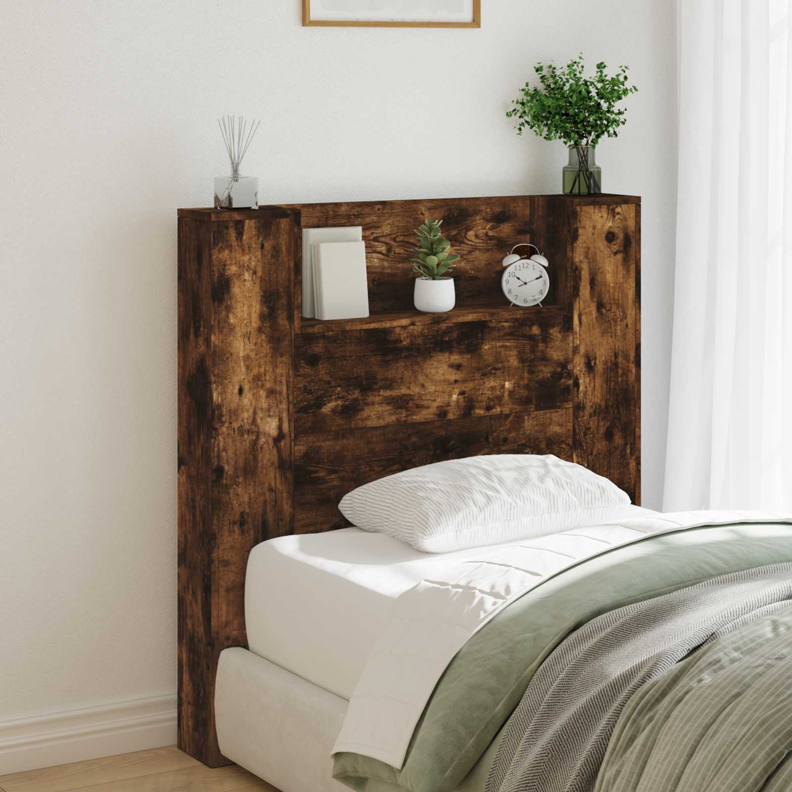 Tête de lit Chêne fumé 100 x 16,5 x 103,5 cm Bois d'ingénierie - XIOS