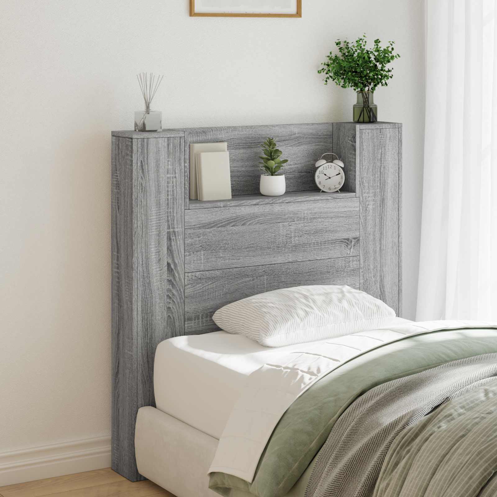 Tête de lit Gris Sonoma 100 x 16,5 x 103,5 cm Bois d'ingénierie - XIOS