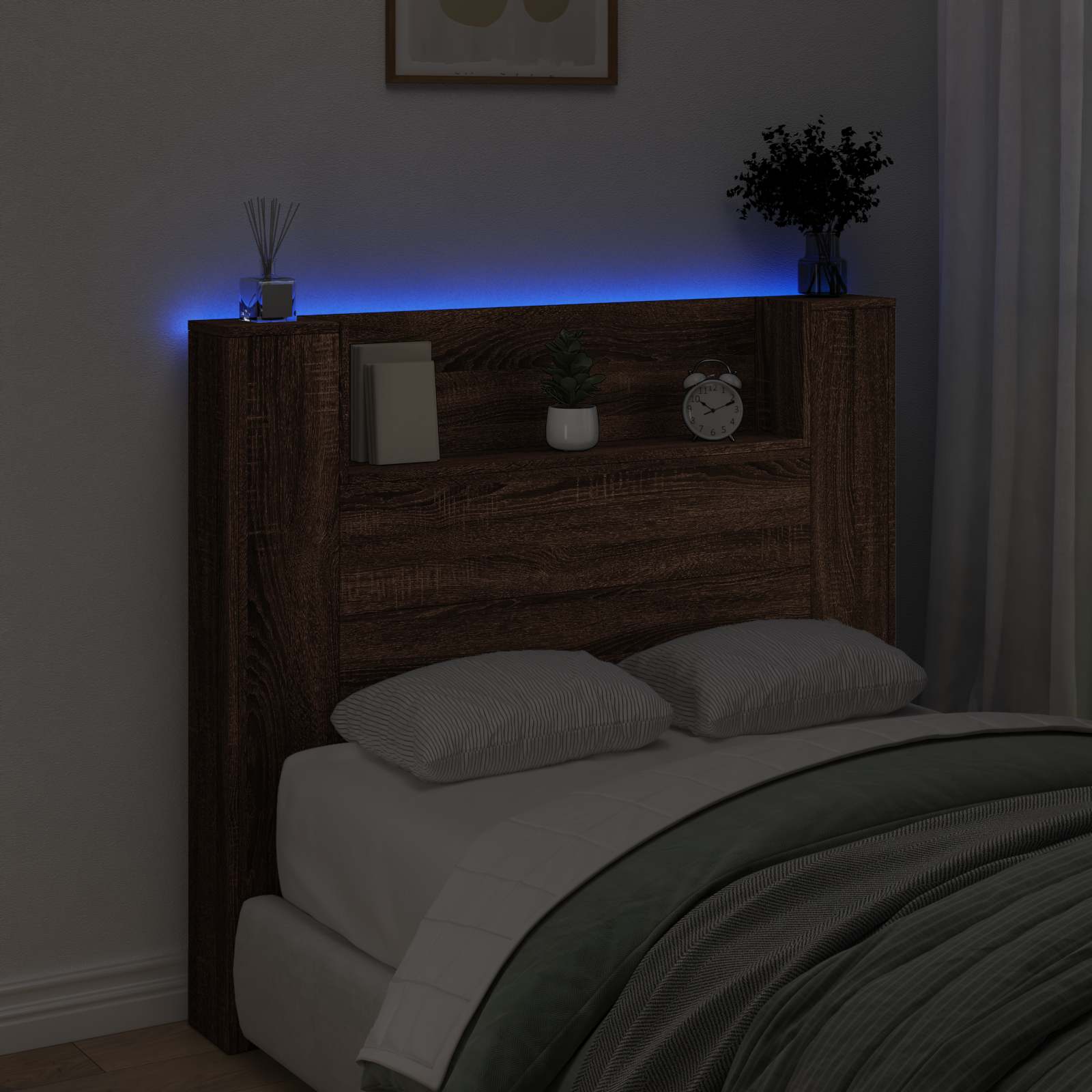 Tête de lit Chêne brun 120 x 16,5 x 103,5 cm Bois d'ingénierie - XIOS
