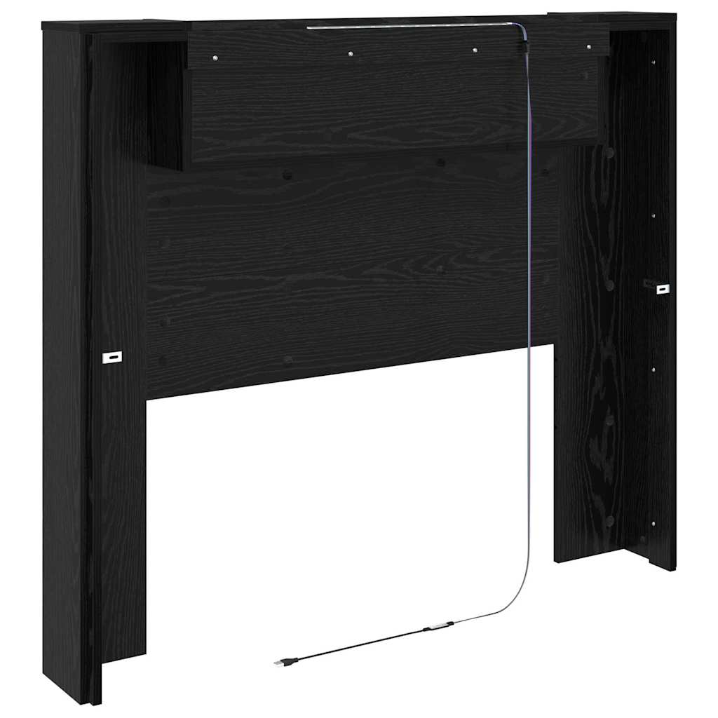 Cabinet de Tête de Lit Chêne noir 120 x 15 x 103.5 cm - XIOS
