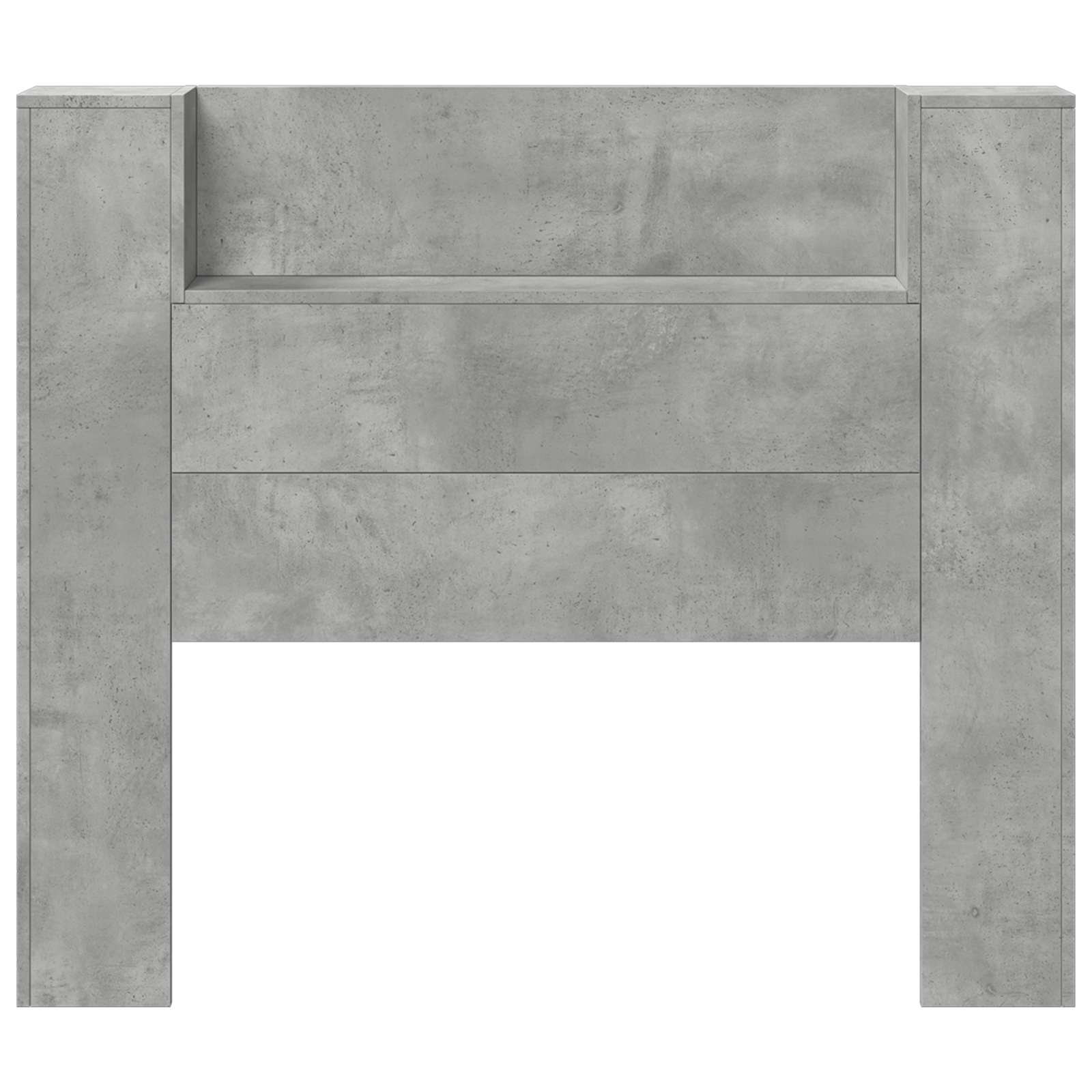 Tête de lit de rangement avec LED Gris béton Bois d'ingénierie - XIOS