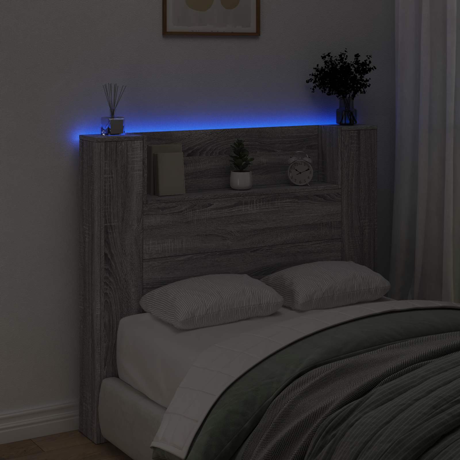 Tête de lit Gris Sonoma 120 x 16,5 x 103,5 cm Bois d'ingénierie - XIOS