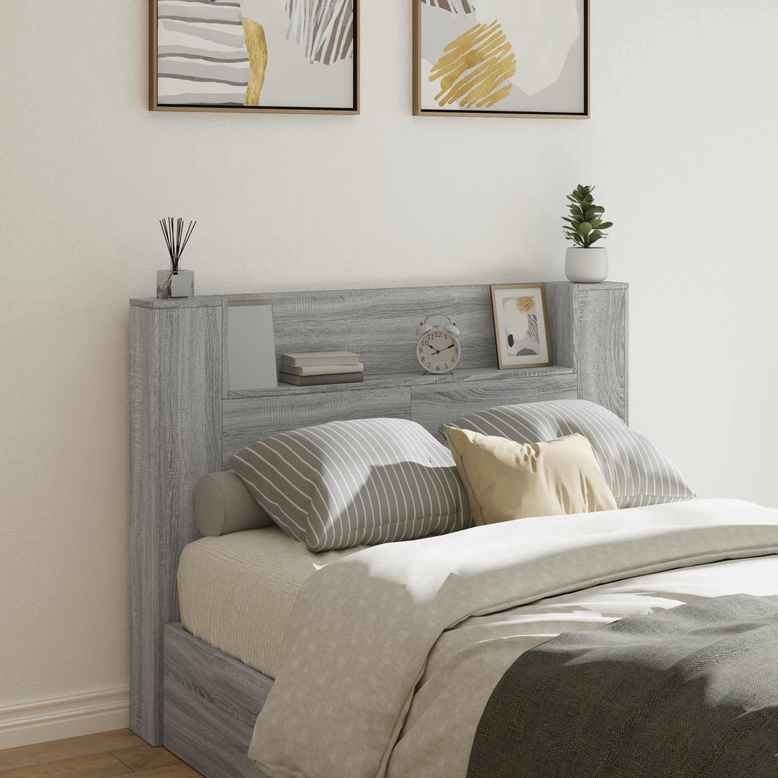 Tête de lit Gris Sonoma 140 x 16,5 x 103,5 cm Bois d'ingénierie - XIOS