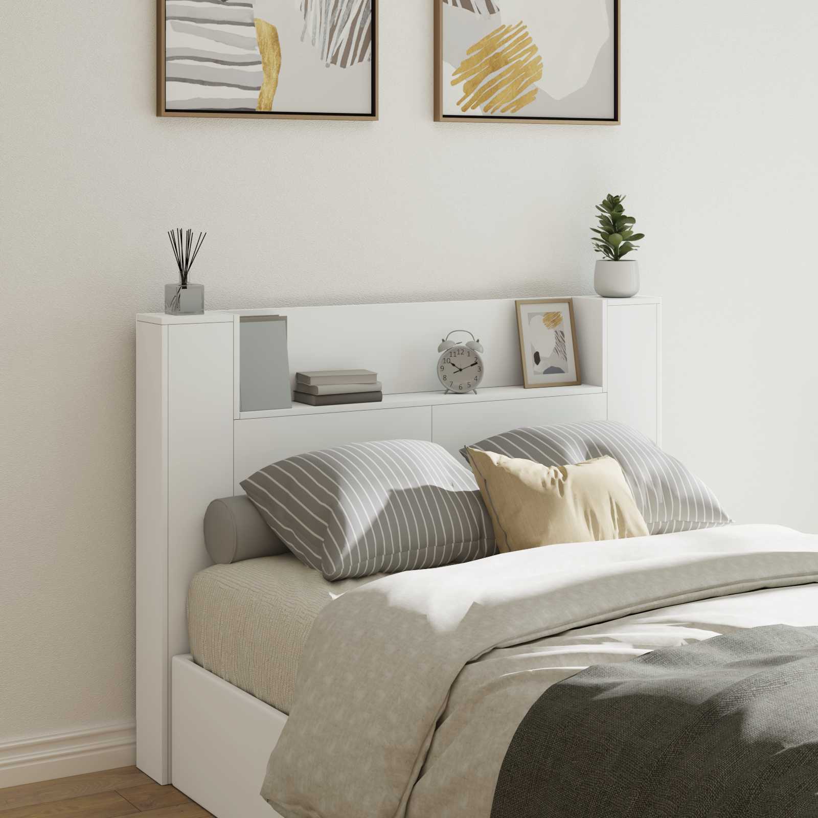 Tête de lit Blanc 140 x 16,5 x 103,5 cm Bois d'ingénierie - XIOS