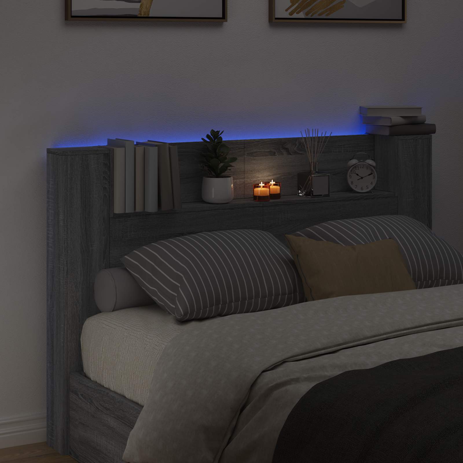 Tête de lit Gris Sonoma 160 x 16,5 x 103,5 cm Bois d'ingénierie - XIOS