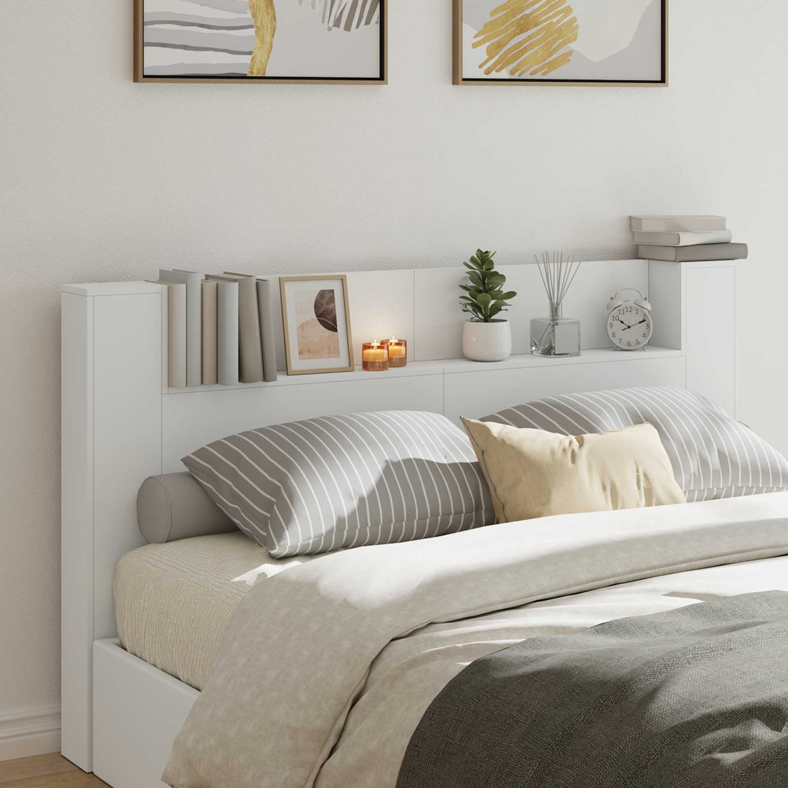 Tête de lit Blanc 180 x 16,5 x 103,5 cm Bois d'ingénierie - XIOS