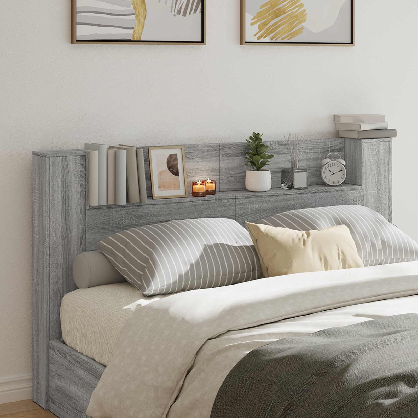 Tête de lit Gris Sonoma 180 x 16,5 x 103,5 cm Bois d'ingénierie - XIOS