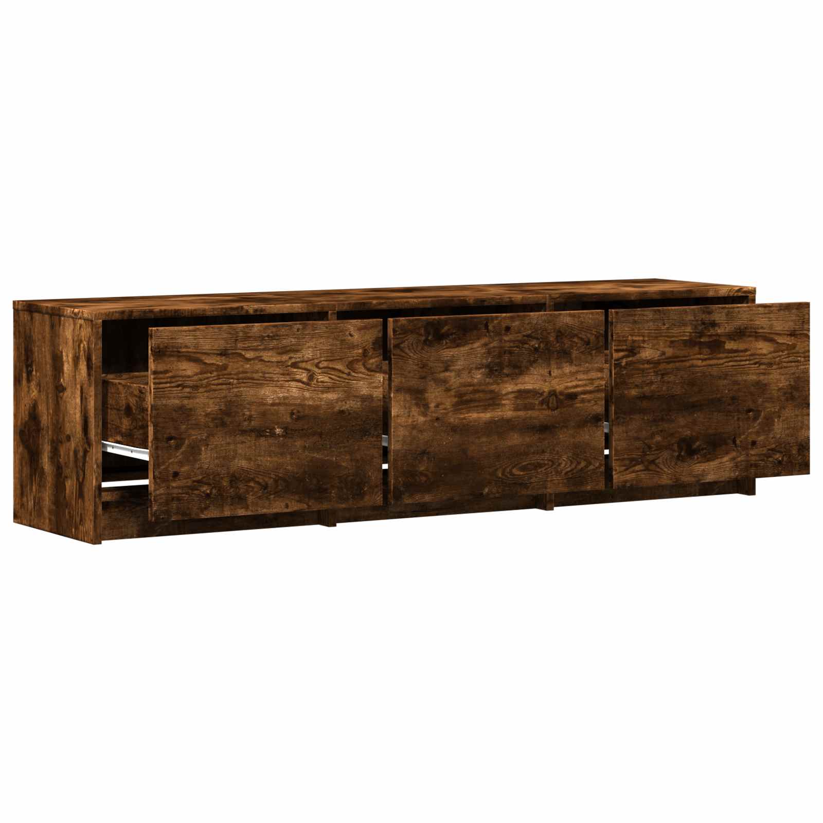 Meuble TV avec LED avec LED Chêne Fumé 140 x 34 x 40 cm - XIOS