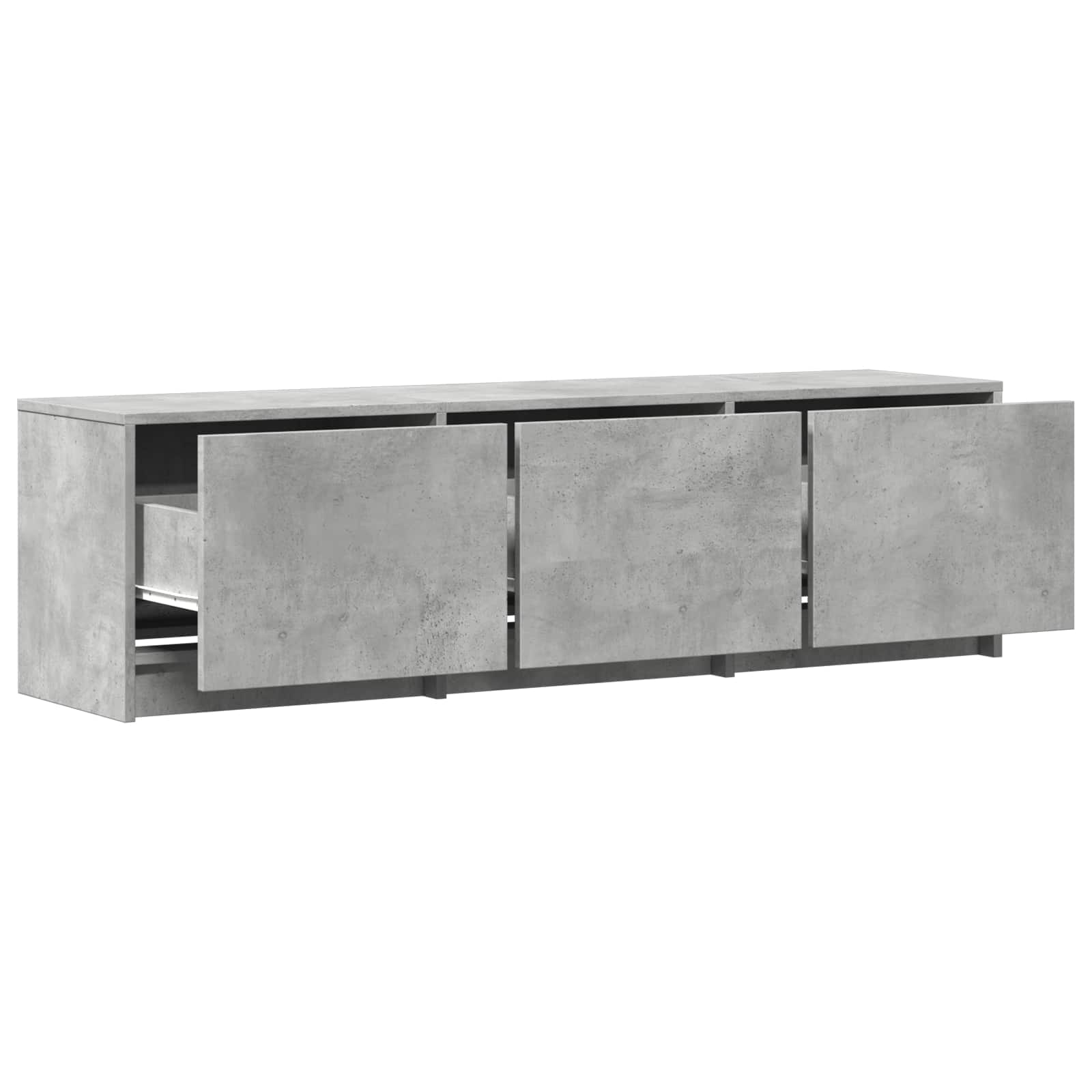 Meuble TV avec LED avec LED Gris Béton 140 x 34 x 40 cm - XIOS