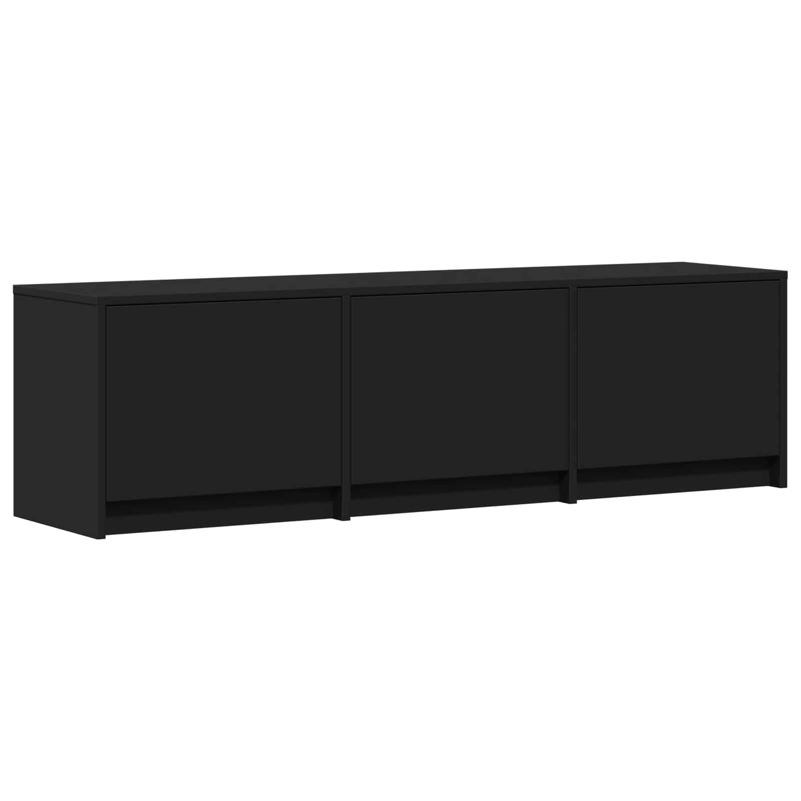 Meuble TV avec LED Noir 140 x 34 x 40 cm Bois d’ingénierie - XIOS