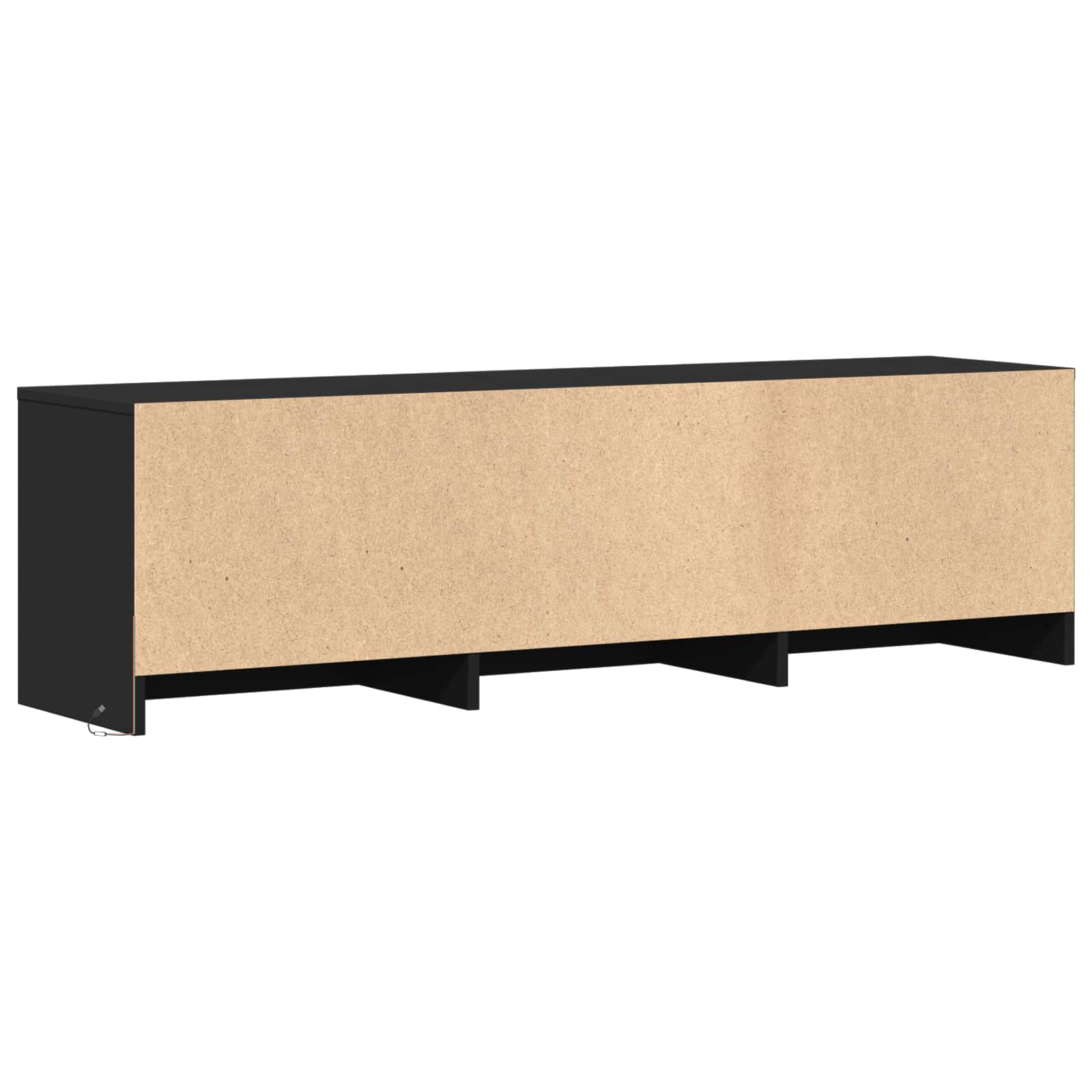 Meuble TV avec LED Noir 140 x 34 x 40 cm Bois d’ingénierie - XIOS
