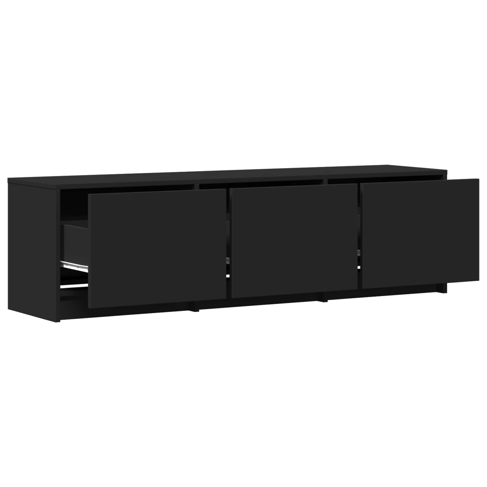 Meuble TV avec LED Noir 140 x 34 x 40 cm Bois d’ingénierie - XIOS