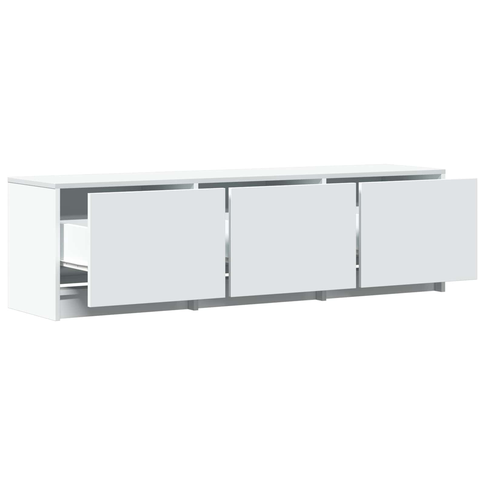 Meuble TV avec LED Blanc 140 x 34 x 40 cm Bois d’ingénierie - XIOS