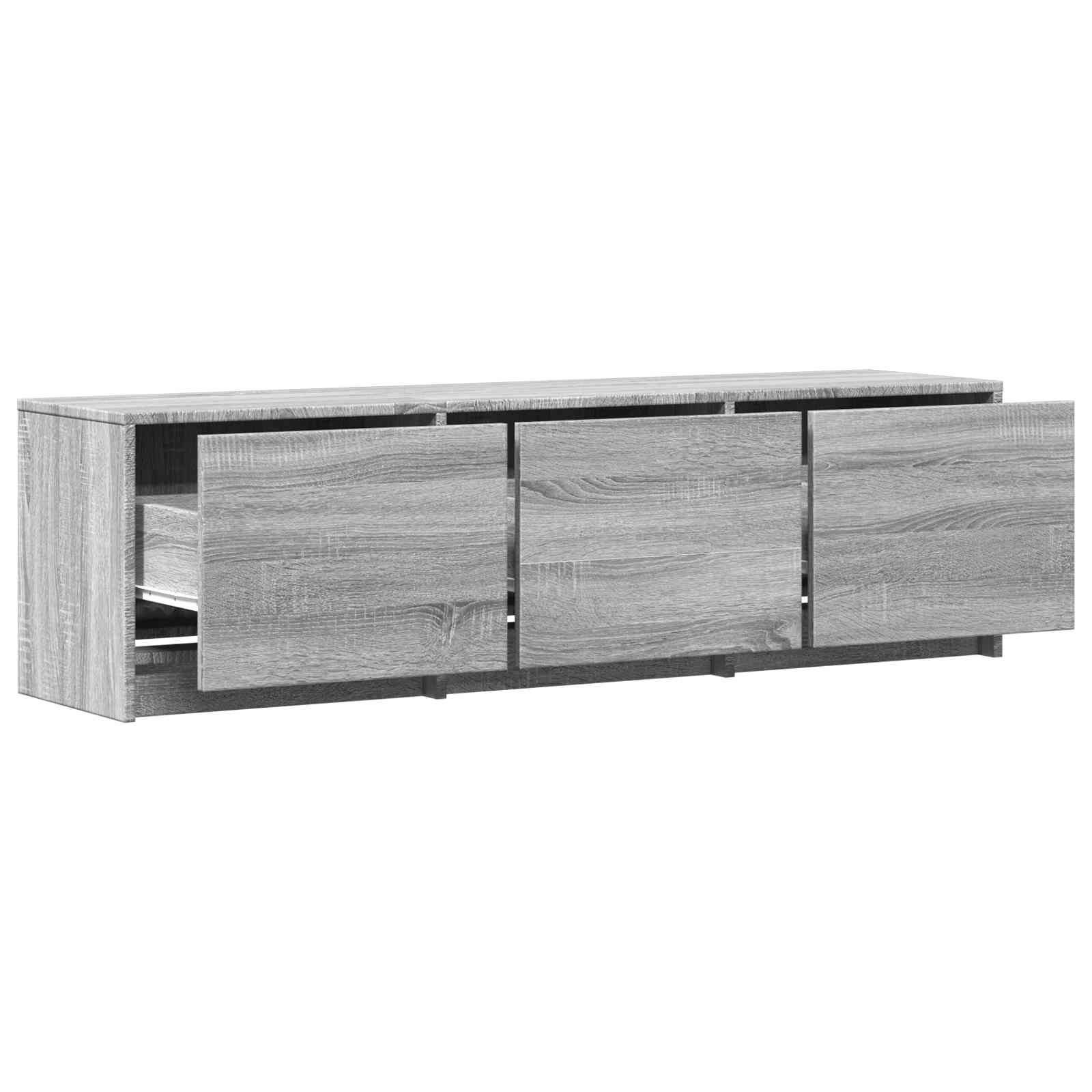 Meuble TV avec LED avec LED Gris Sonoma 140 x 34 x 40 cm - XIOS