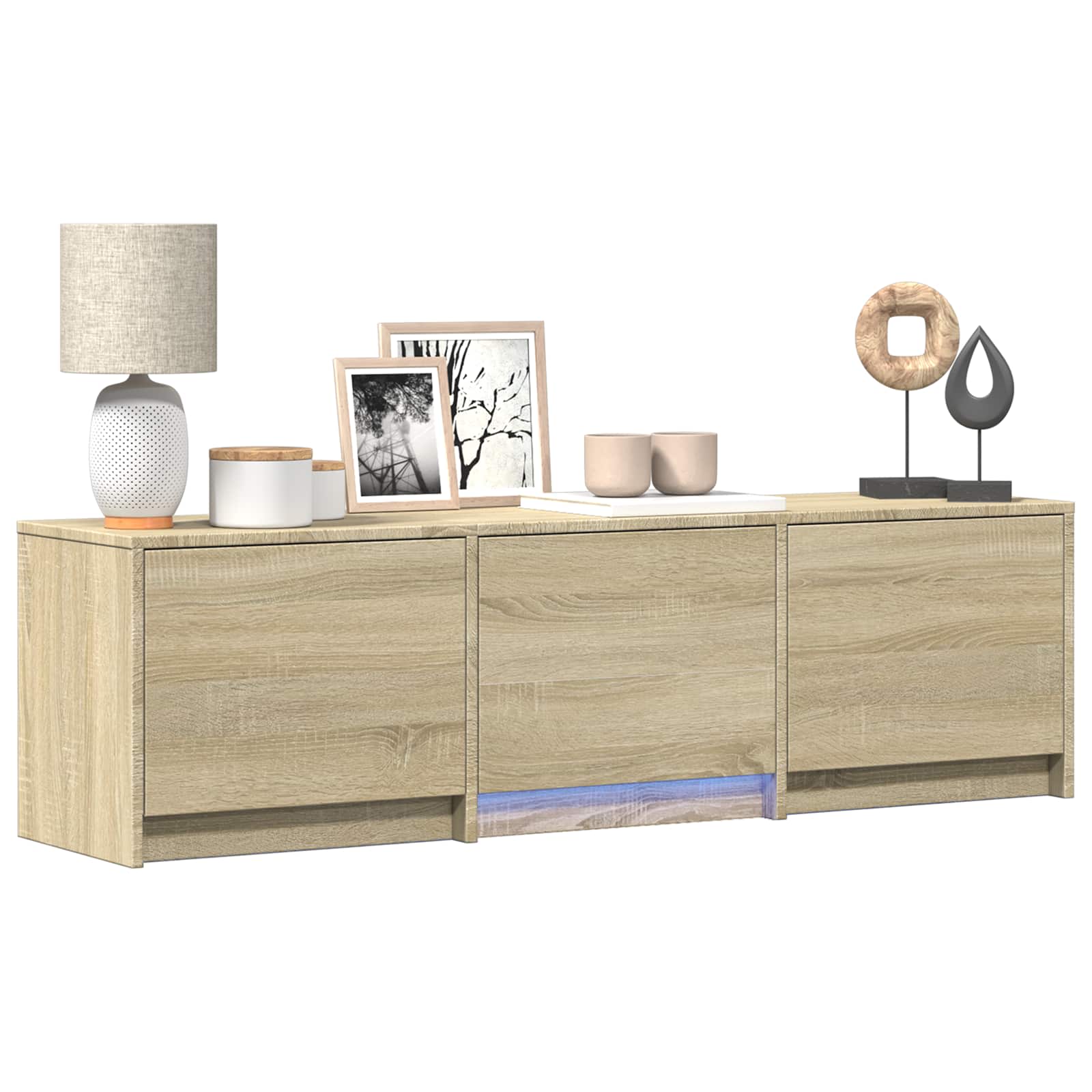 Meuble TV avec LED avec LED Chêne Sonoma 140 x 34 x 40 cm - XIOS