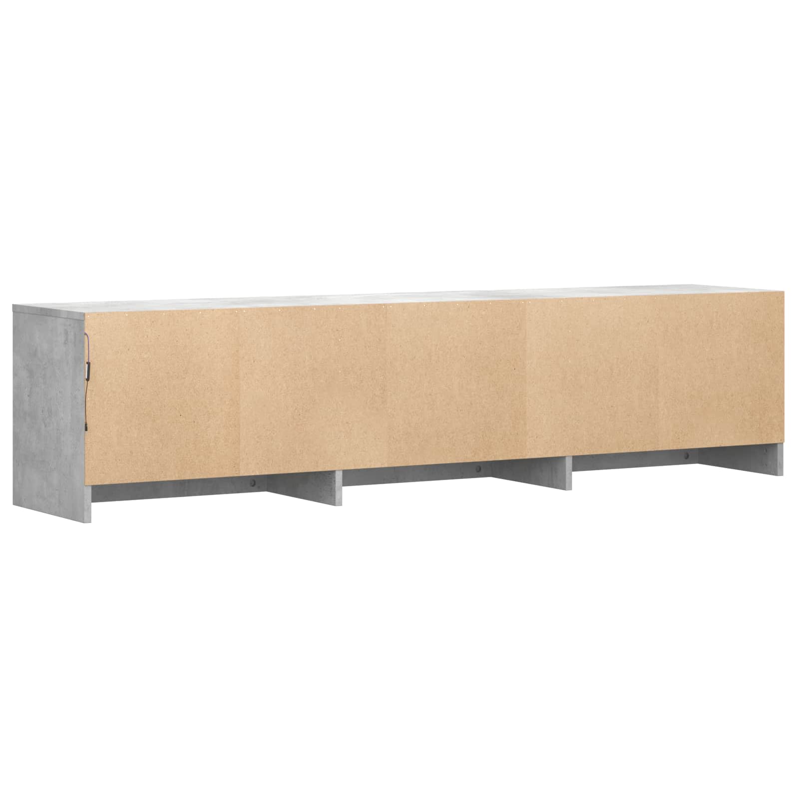 Meuble TV avec LED avec LED Gris Béton 165 x 34 x 40 cm - XIOS