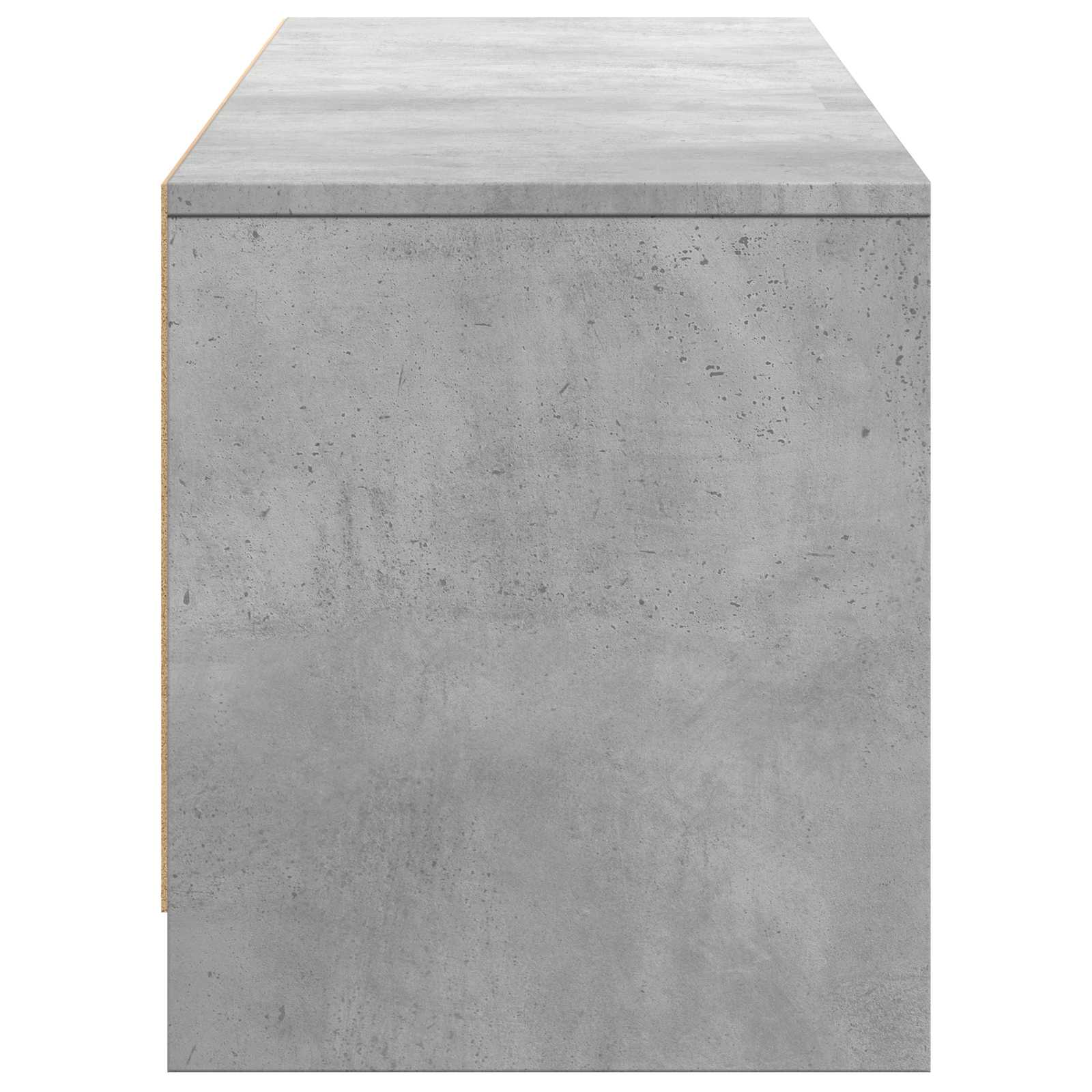 Meuble TV avec LED avec LED Gris Béton 165 x 34 x 40 cm - XIOS