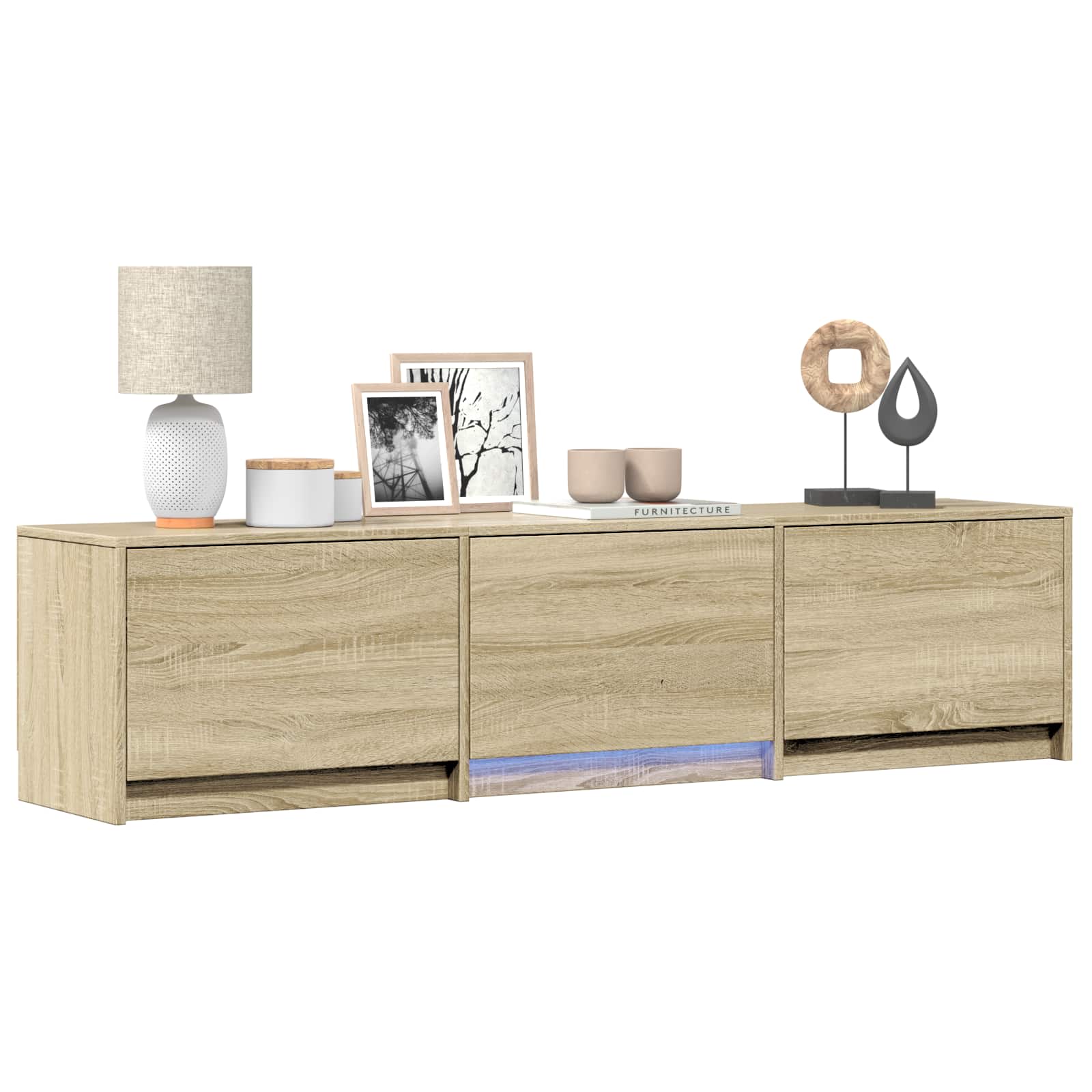 Meuble TV avec LED avec LED Chêne Sonoma 165 x 34 x 40 cm - XIOS