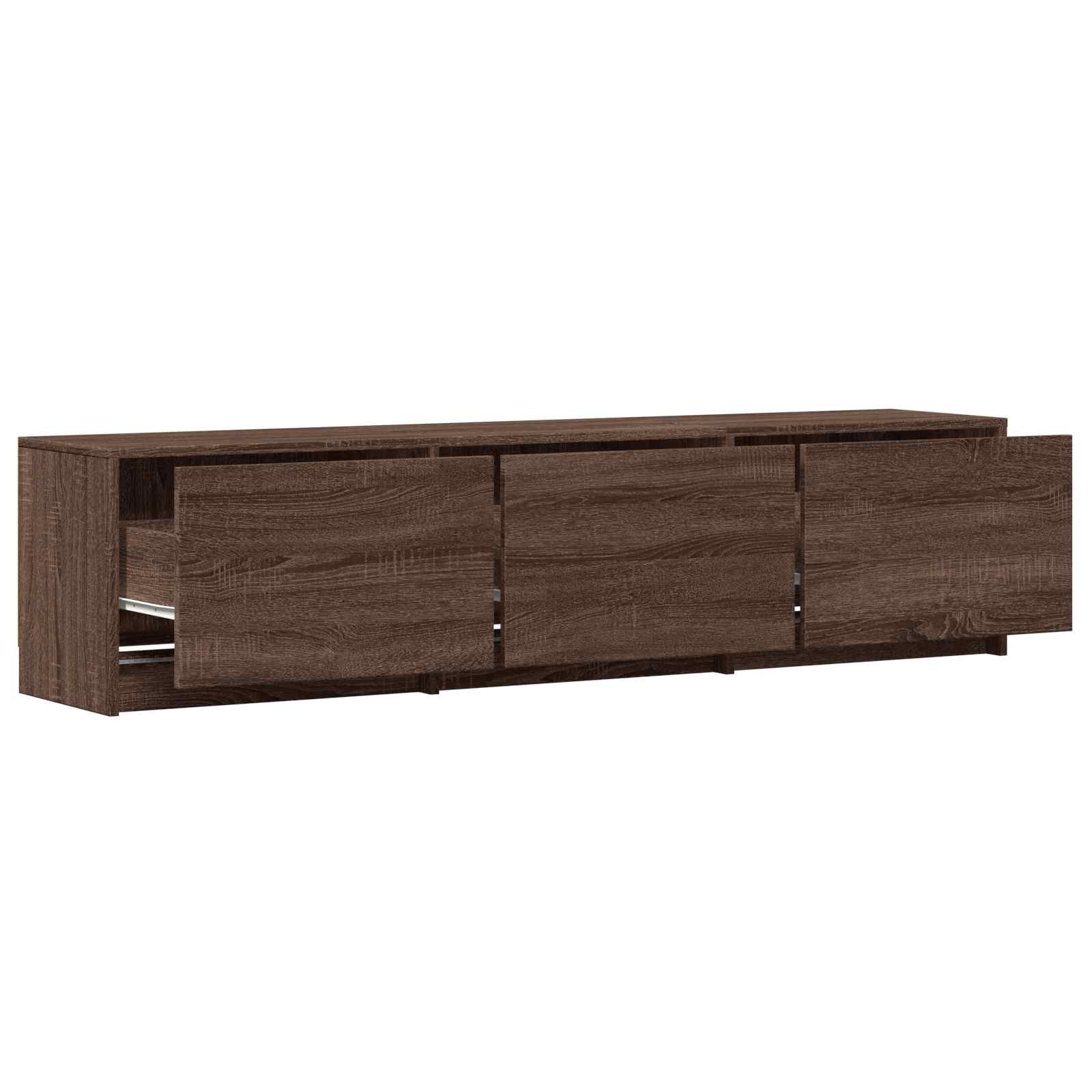 Meuble TV avec LED avec LED Chêne brun 165 x 34 x 40 cm - XIOS