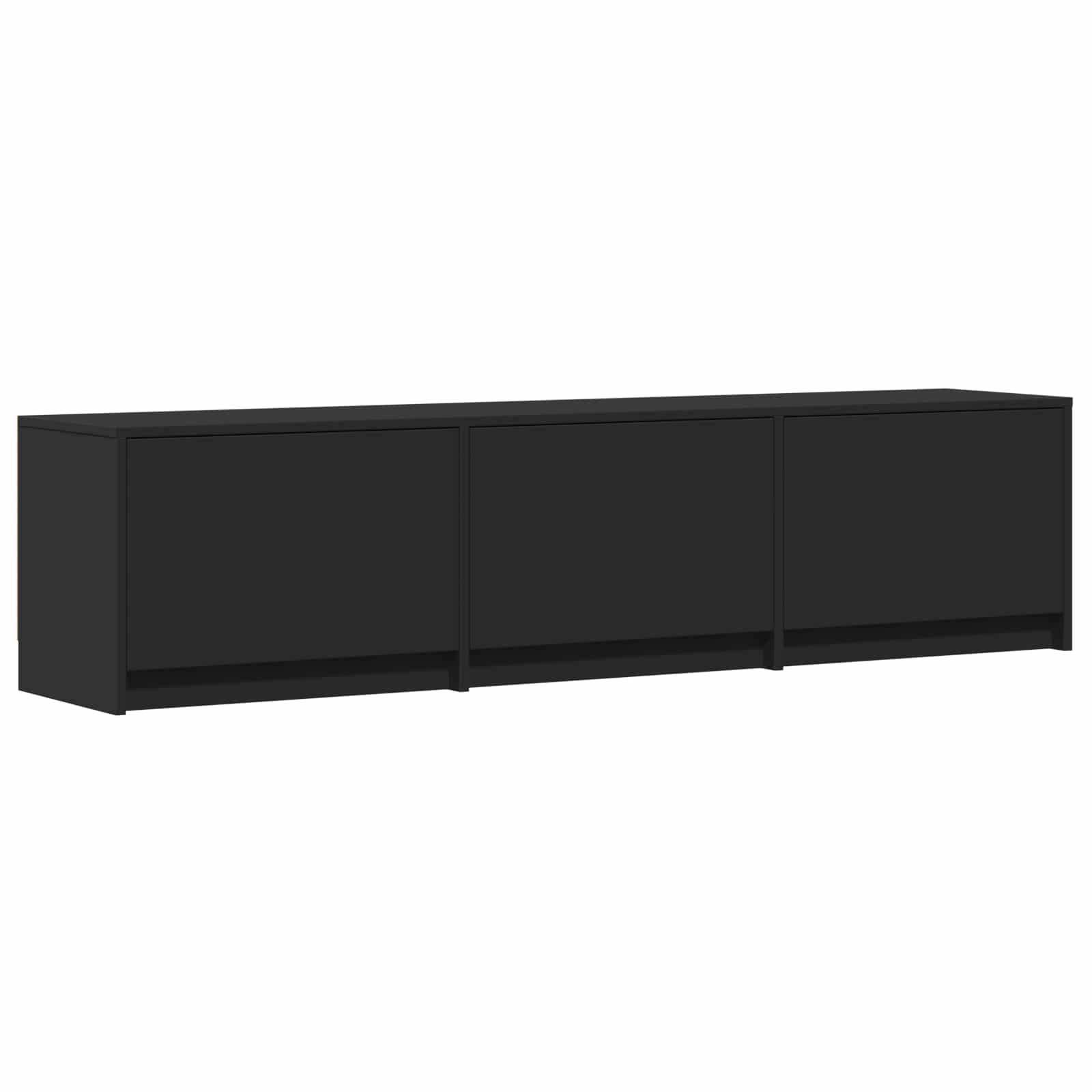 Meuble TV avec LED Noir 165 x 34 x 40 cm Bois d’ingénierie - XIOS
