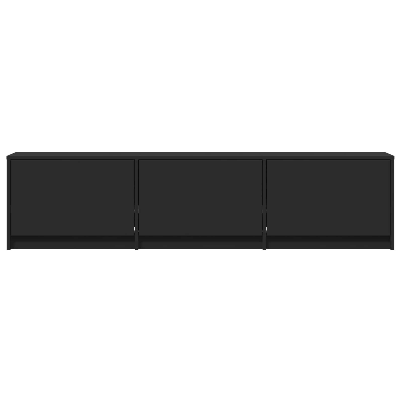 Meuble TV avec LED Noir 165 x 34 x 40 cm Bois d’ingénierie - XIOS