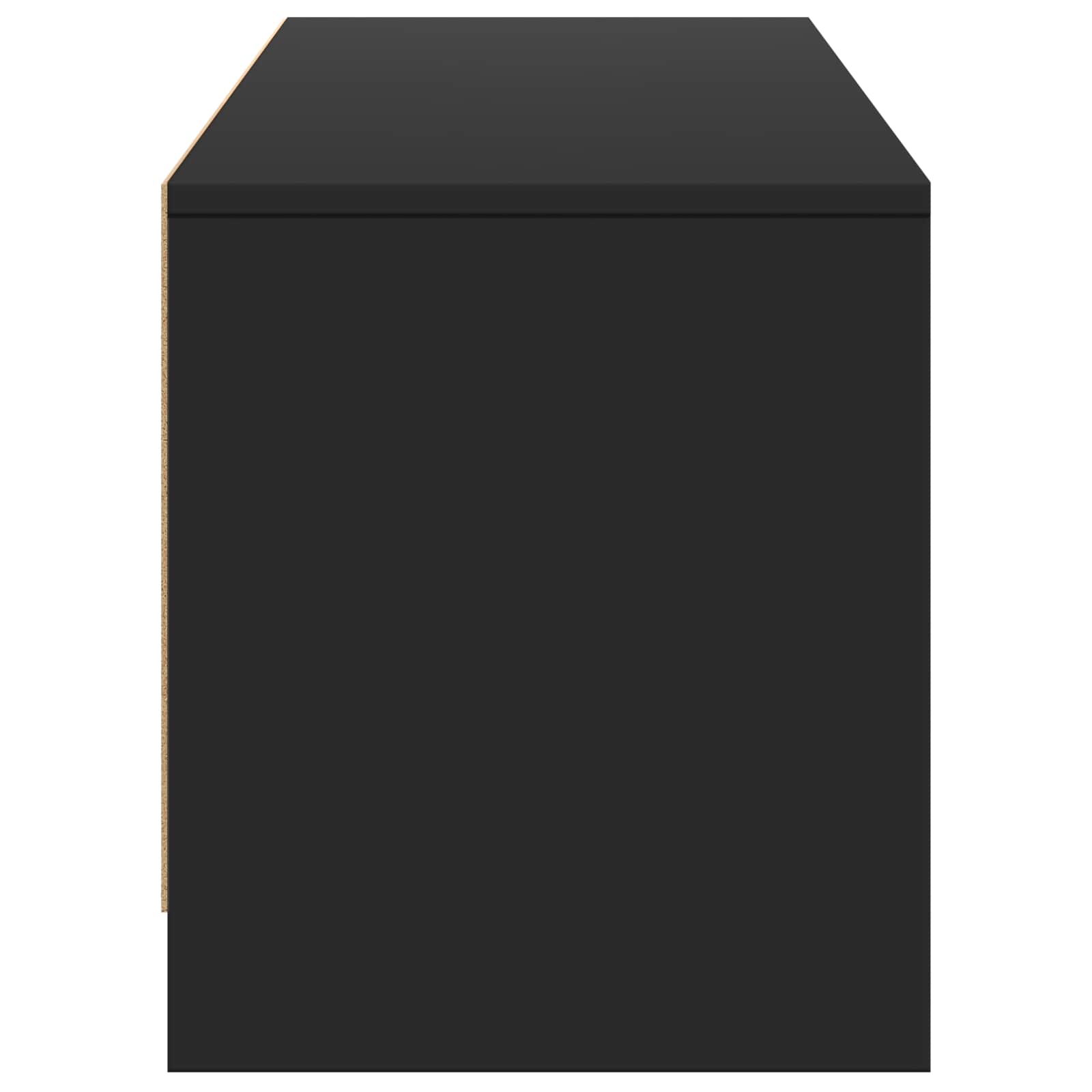 Meuble TV avec LED Noir 165 x 34 x 40 cm Bois d’ingénierie - XIOS