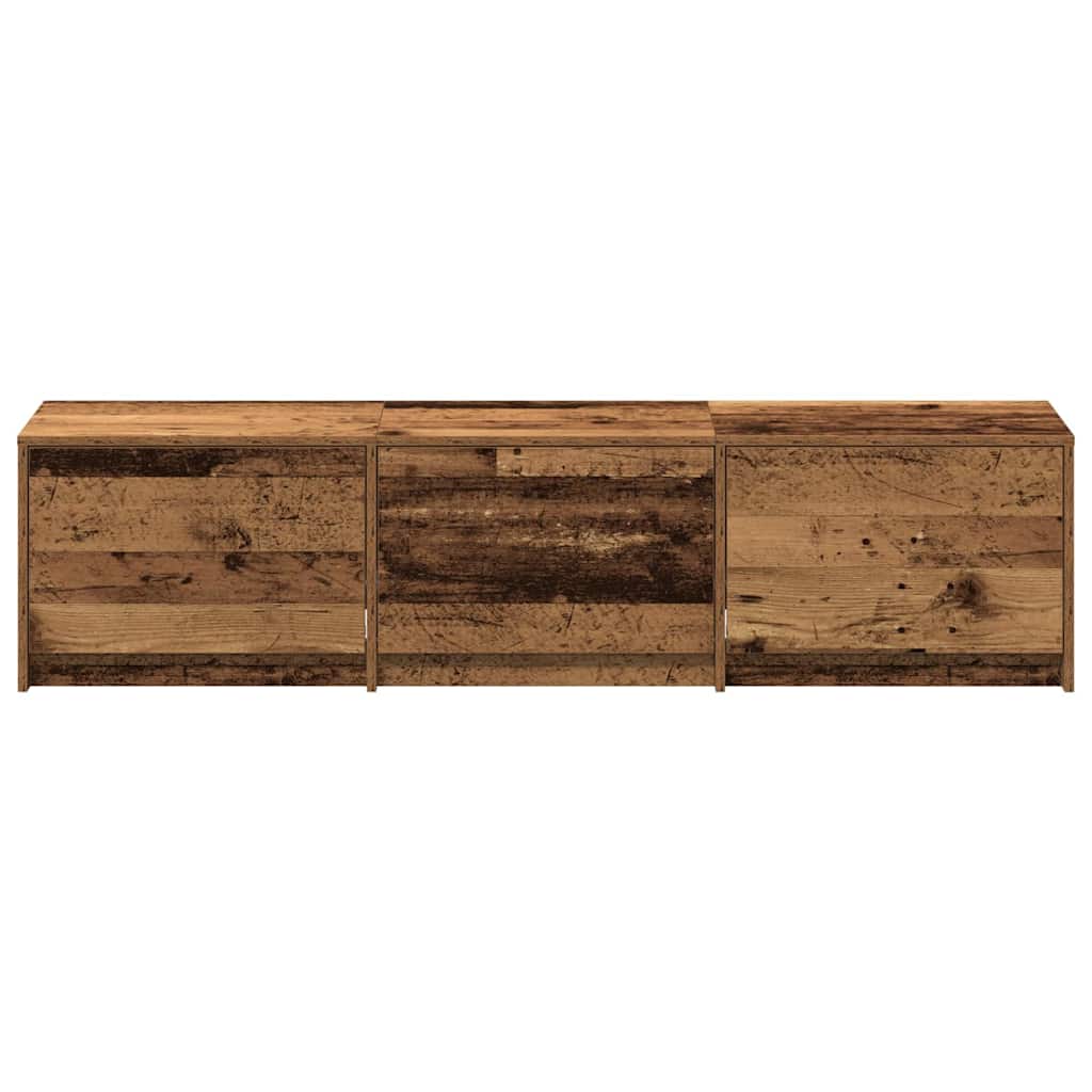 Armoire TV avec LEDs avec tiroir Bois Ancien 162 x 34 x 40 cm - XIOS