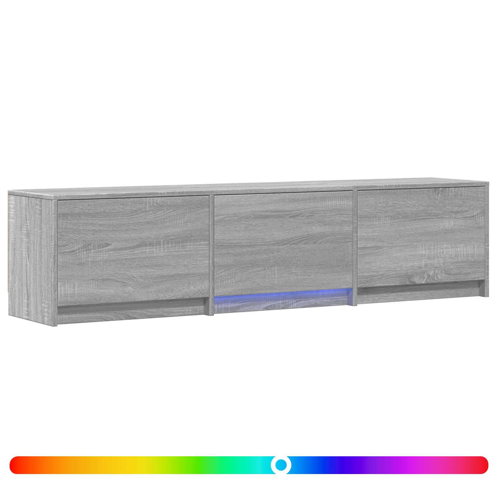 Meuble TV avec LED avec LED Gris Sonoma 165 x 34 x 40 cm - XIOS
