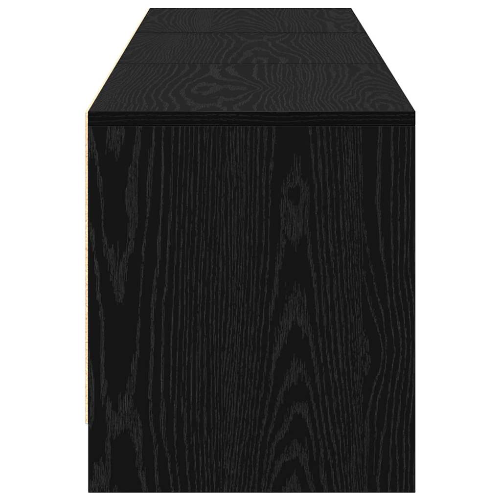 Armoire TV avec LEDs avec tiroir Chêne noir 162 x 34 x 40 cm - XIOS