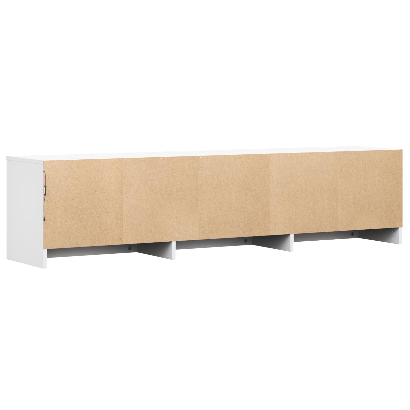 Meuble TV avec LED Blanc 165 x 34 x 40 cm Bois d’ingénierie - XIOS