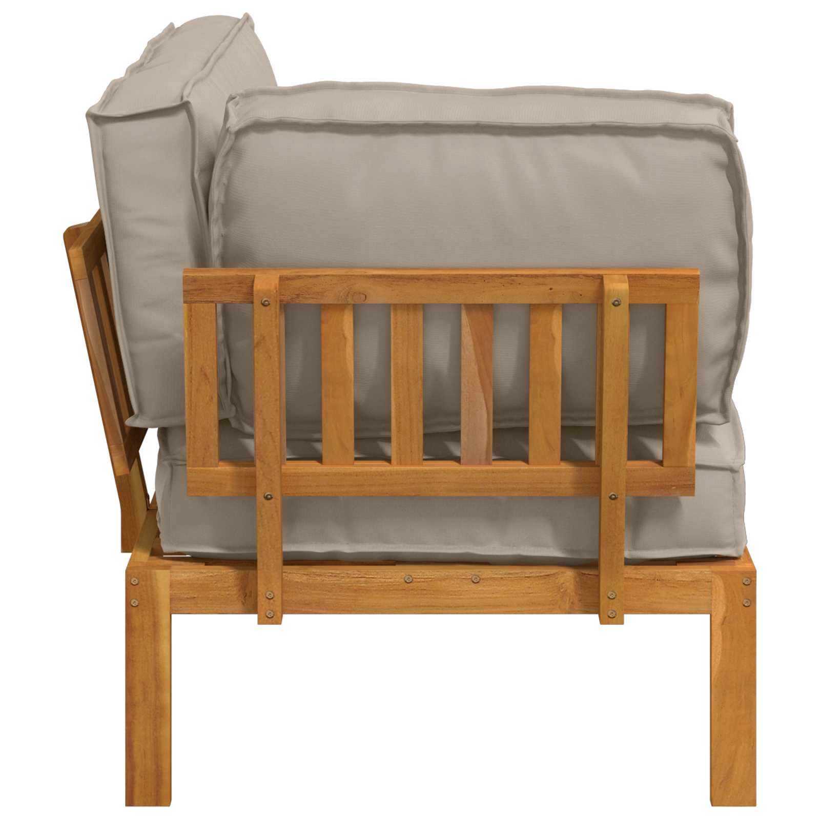 Ensemble de Canapés Taupe 133 x 92 x 69 cm Bois d'Acacia Massif - XIOS