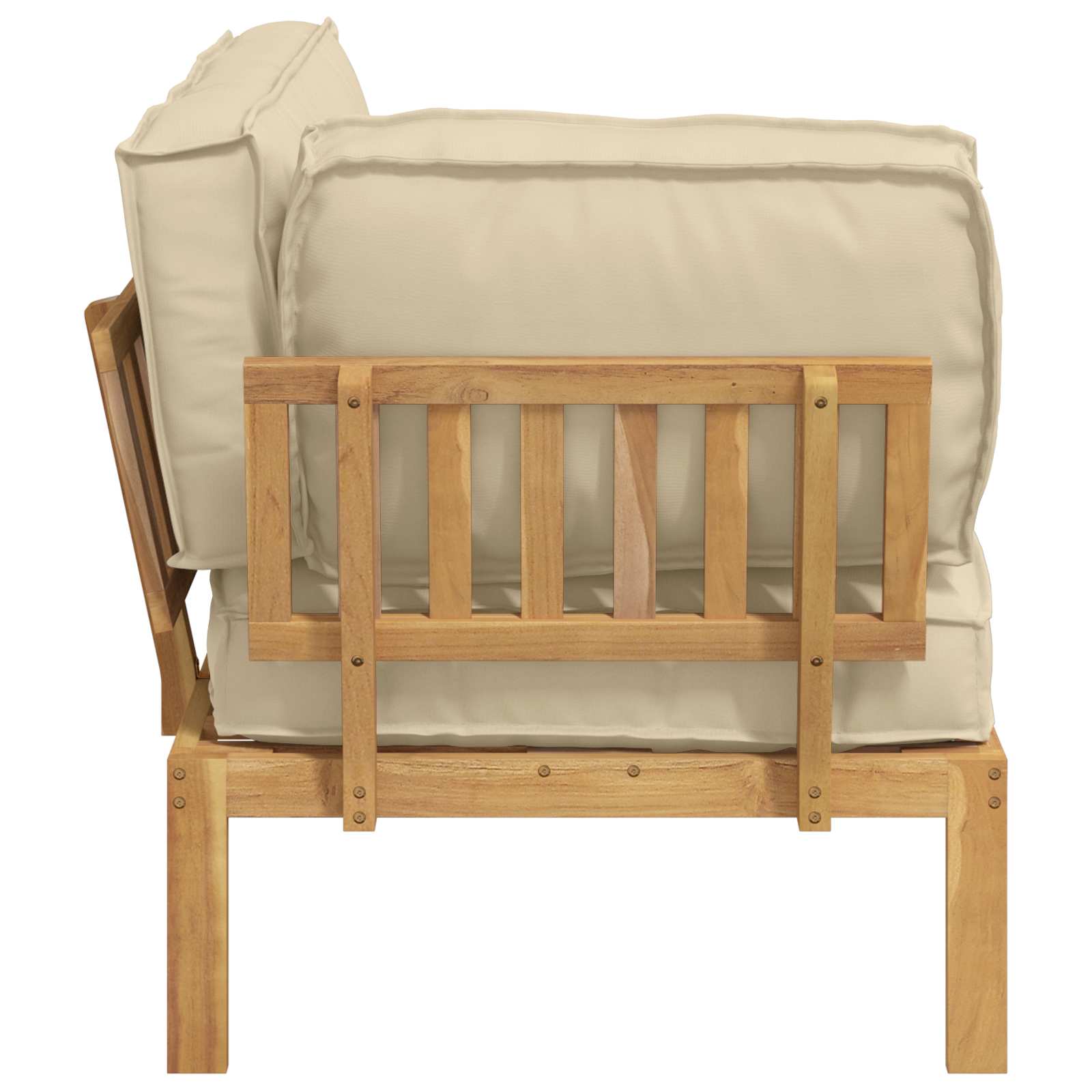 Ensemble de Canapés Beige 133 x 92 x 69 cm Bois d'Acacia Massif
