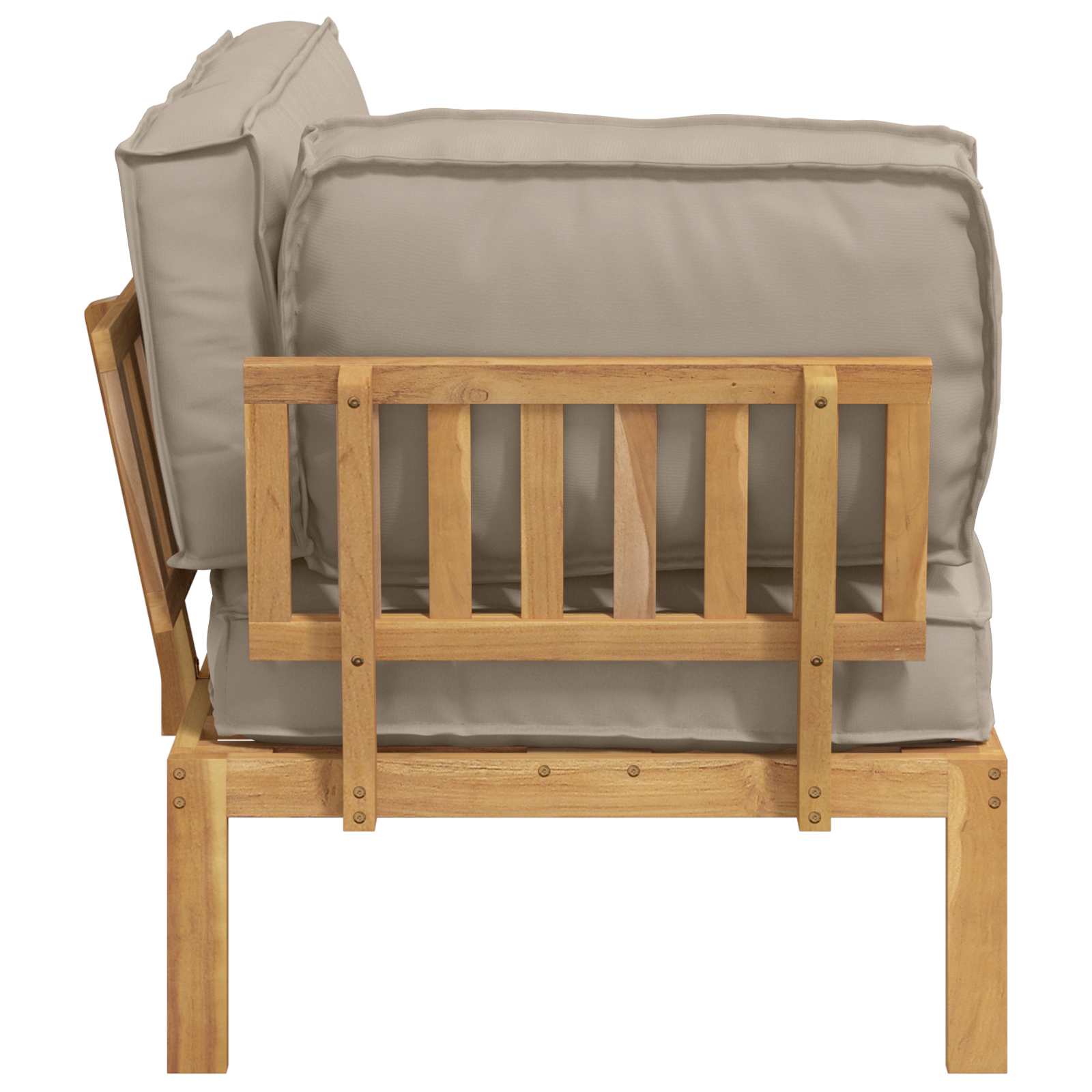 Ensemble de Canapés Taupe 133 x 92 x 69 cm Bois d'Acacia Massif - XIOS
