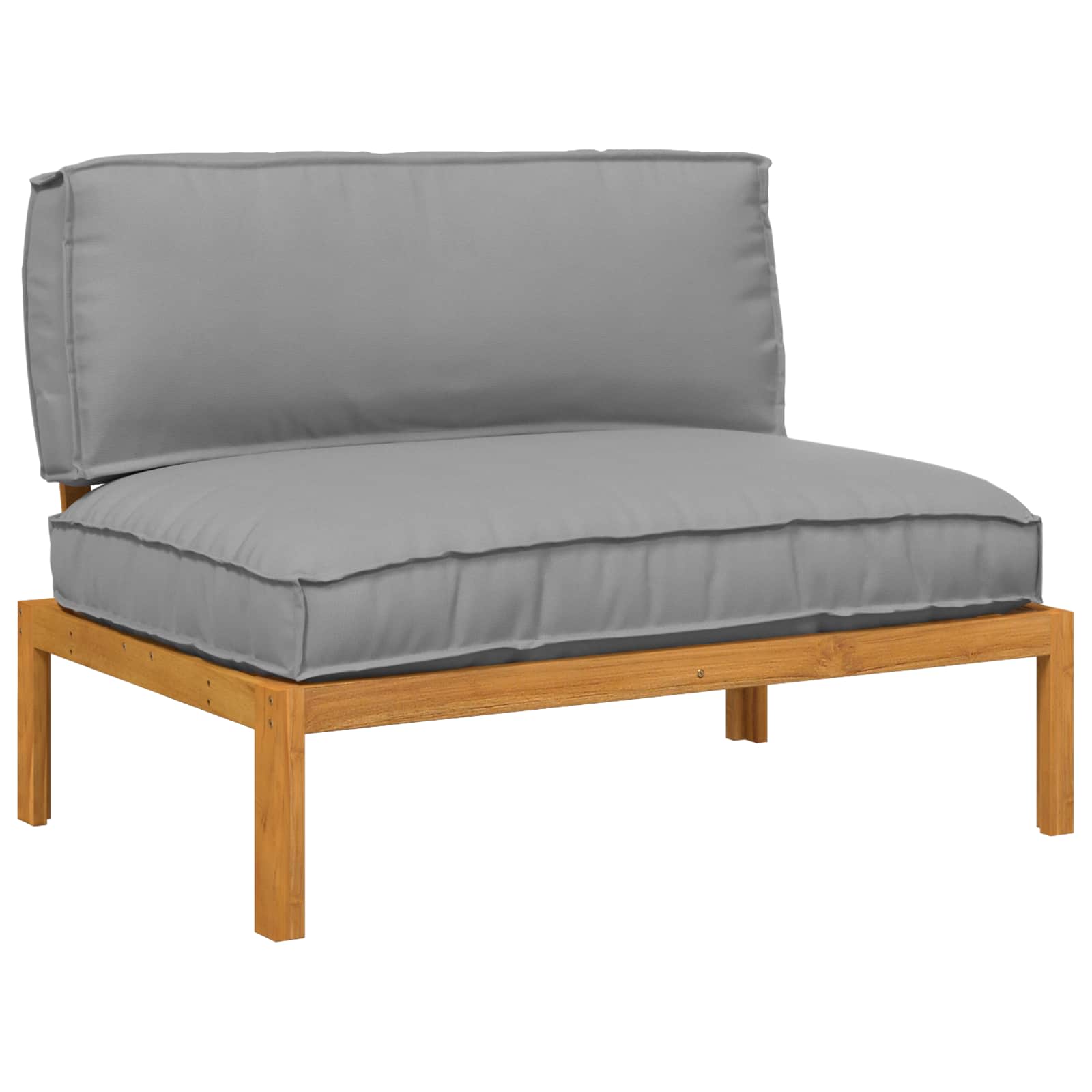 Ensemble de Canapés Gris 120 x 92 x 69 cm Bois d'Acacia Massif
