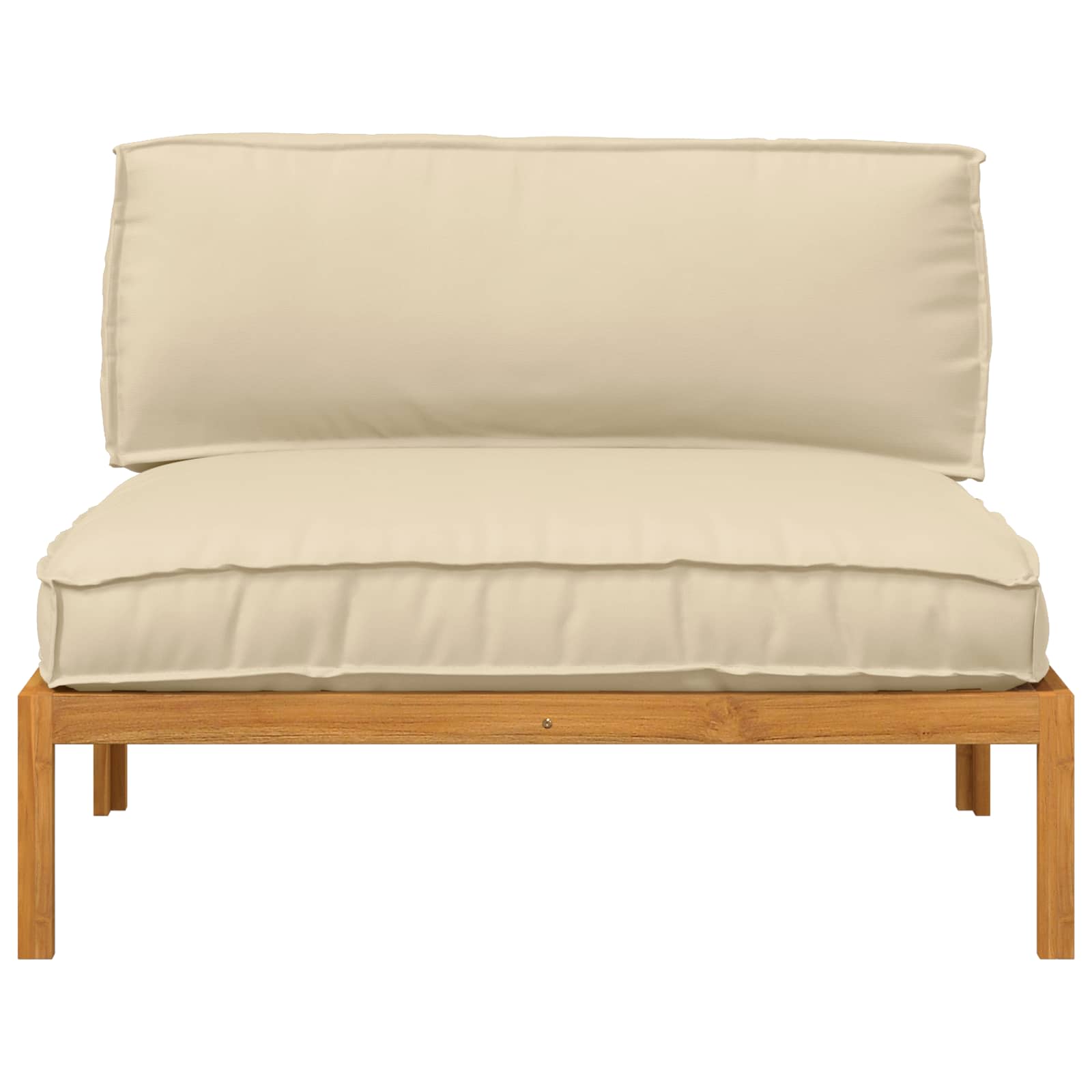 Ensemble de Canapés Beige 120 x 92 x 69 cm Bois d'Acacia Massif