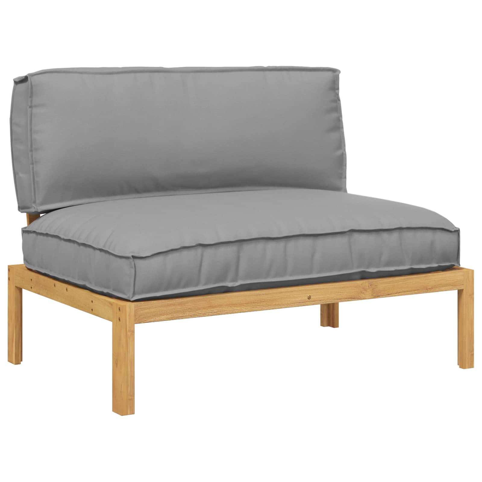 Ensemble de Canapés Gris 120 x 92 x 69 cm Bois d'Acacia Massif