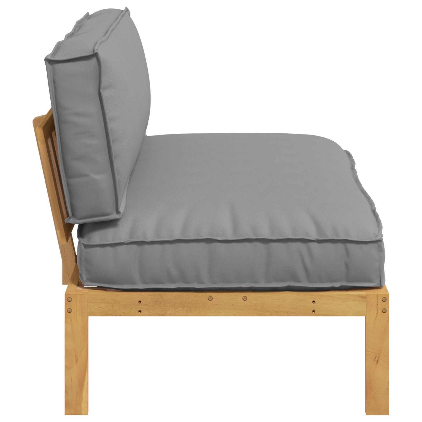 Ensemble de Canapés Gris 120 x 92 x 69 cm Bois d'Acacia Massif