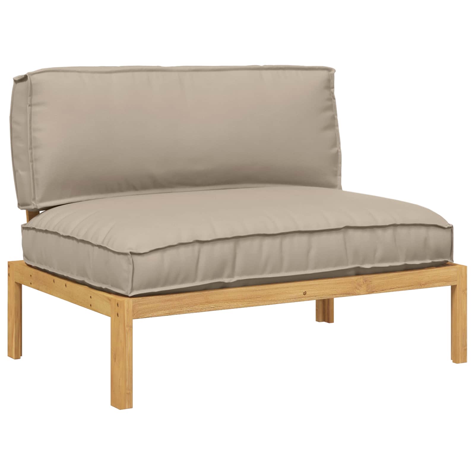Ensemble de Canapés Taupe 120 x 92 x 69 cm Bois d'Acacia Massif