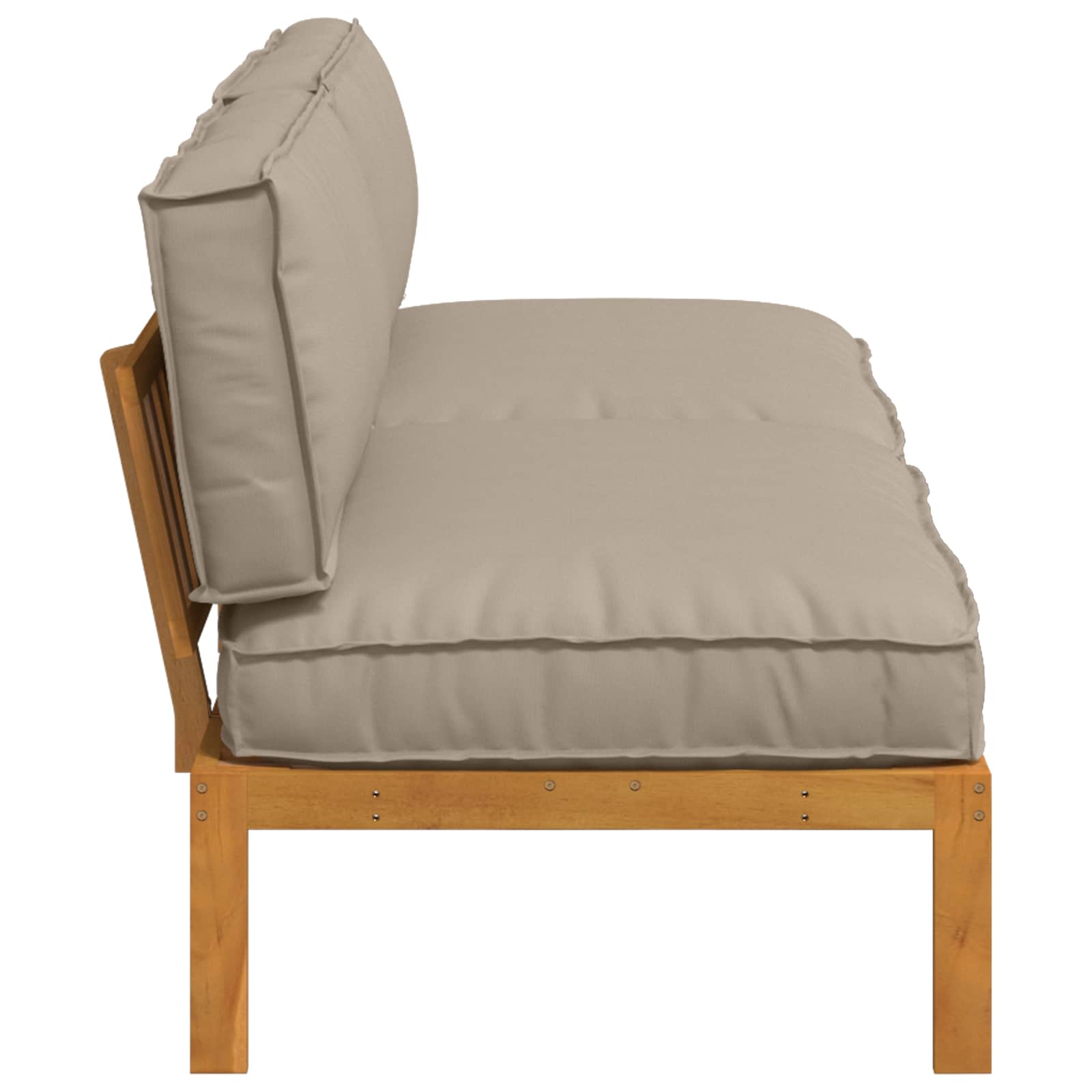 Ensemble de Canapés Taupe 240 x 92 x 69 cm Bois d'Acacia Massif - XIOS