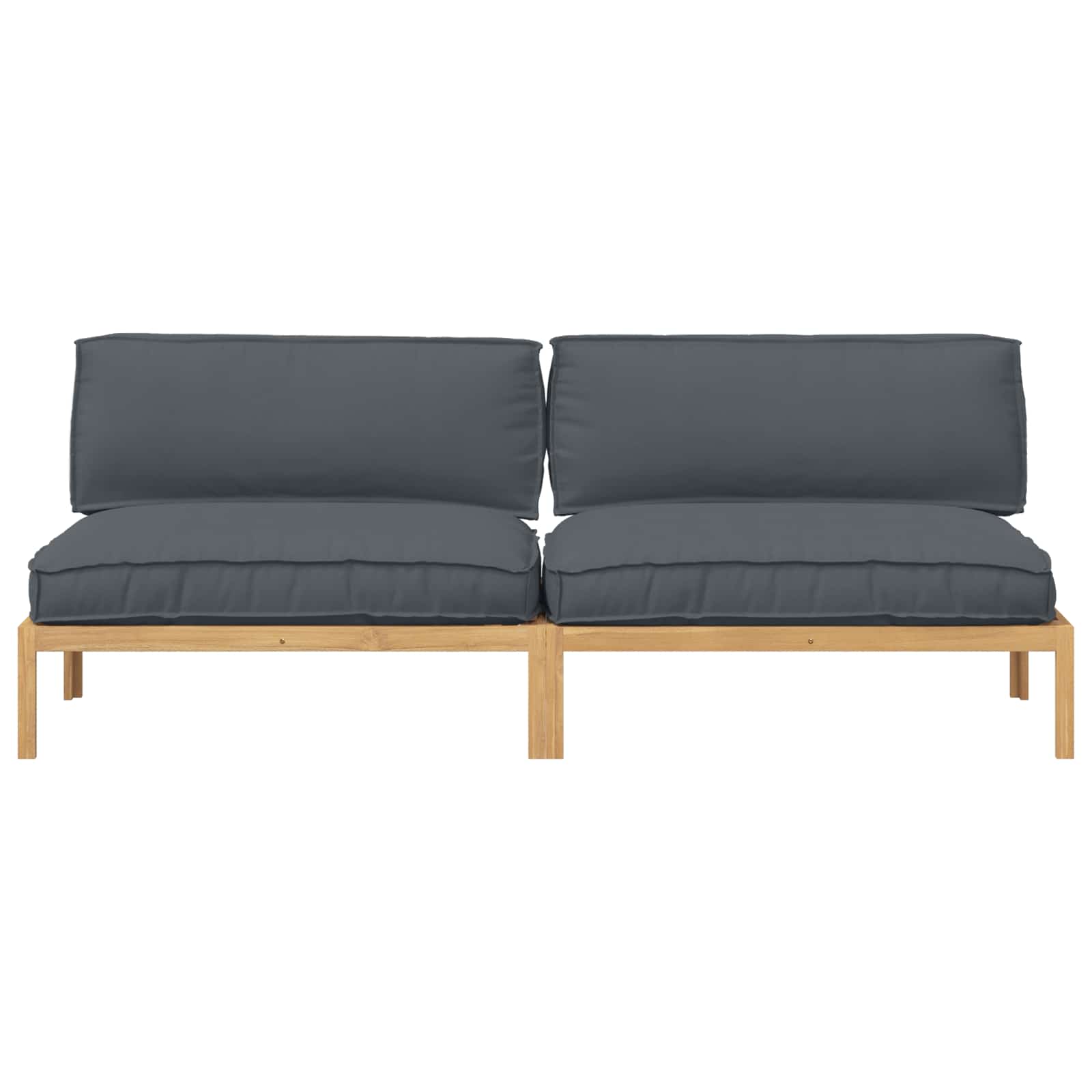 Ensemble de Canapés avec coussin Anthracite 240 x 92 x 69 cm